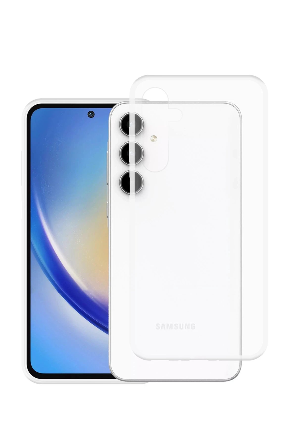 Newface Samsung Galaxy A35 5G Kılıf Lüx Şeffaf Silikon