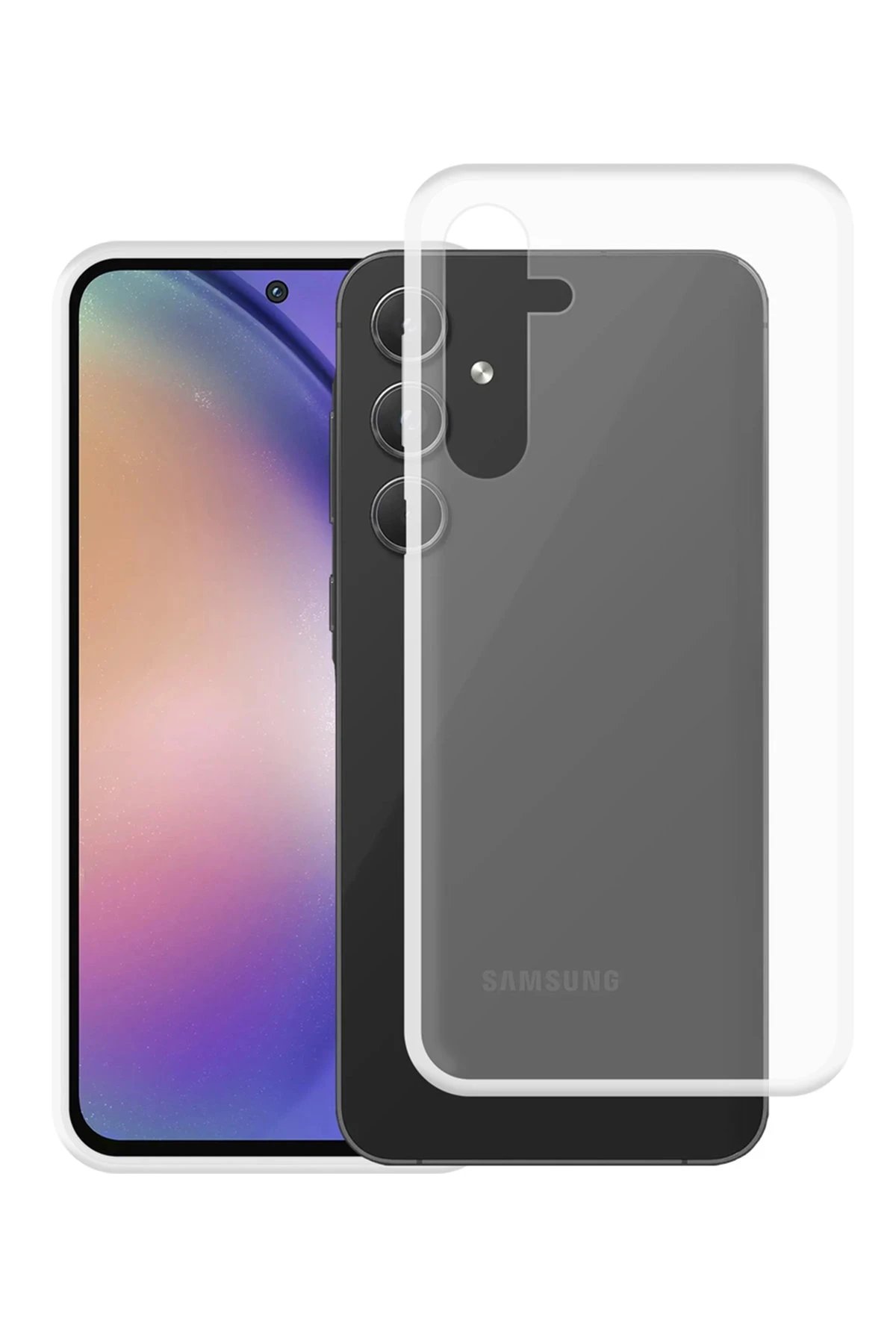 Newface Samsung Galaxy A55 5G Kılıf Lüx Şeffaf Silikon