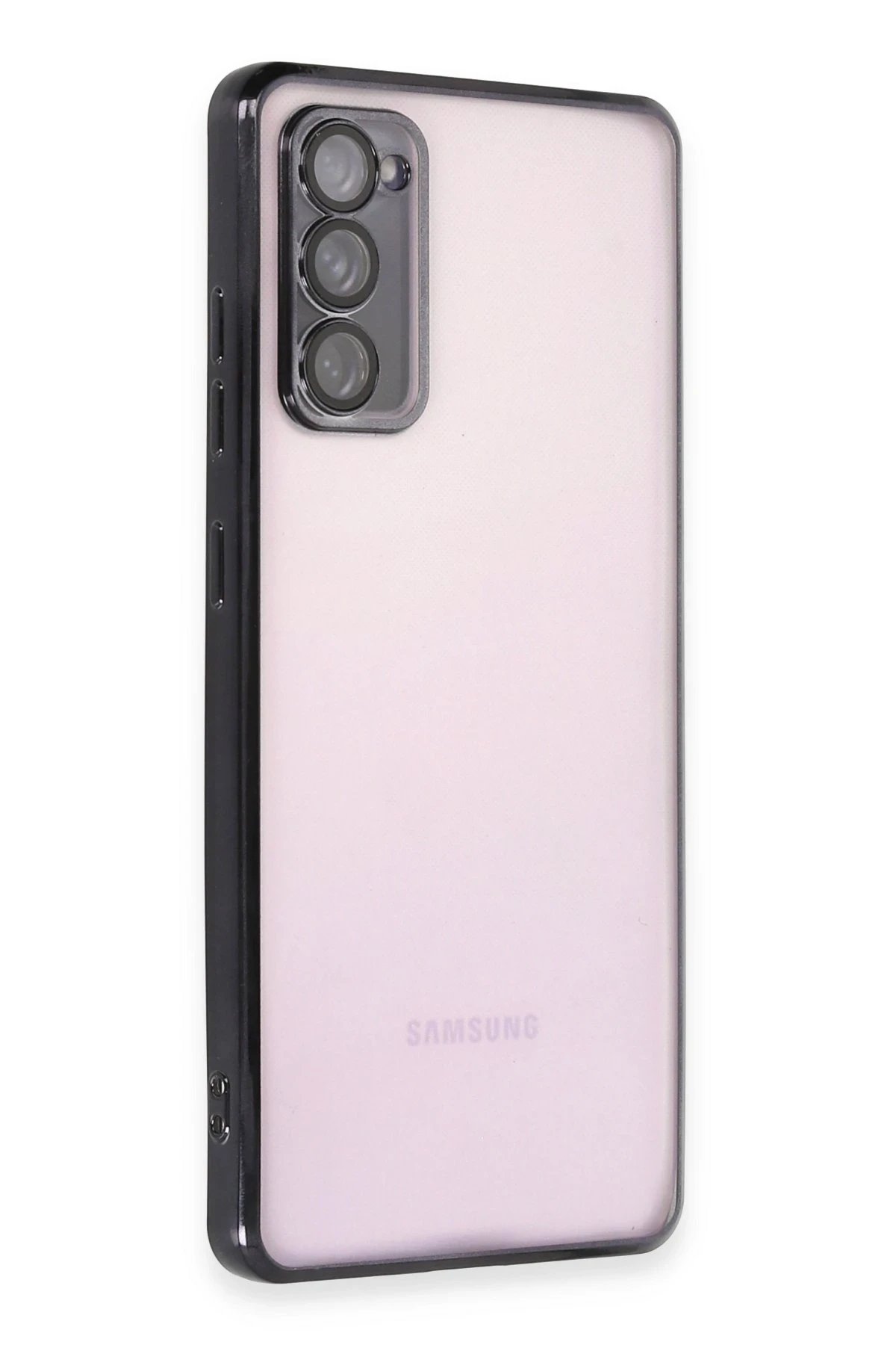 Newface Samsung Galaxy S20 FE Kılıf Razer Lensli Silikon - Siyah