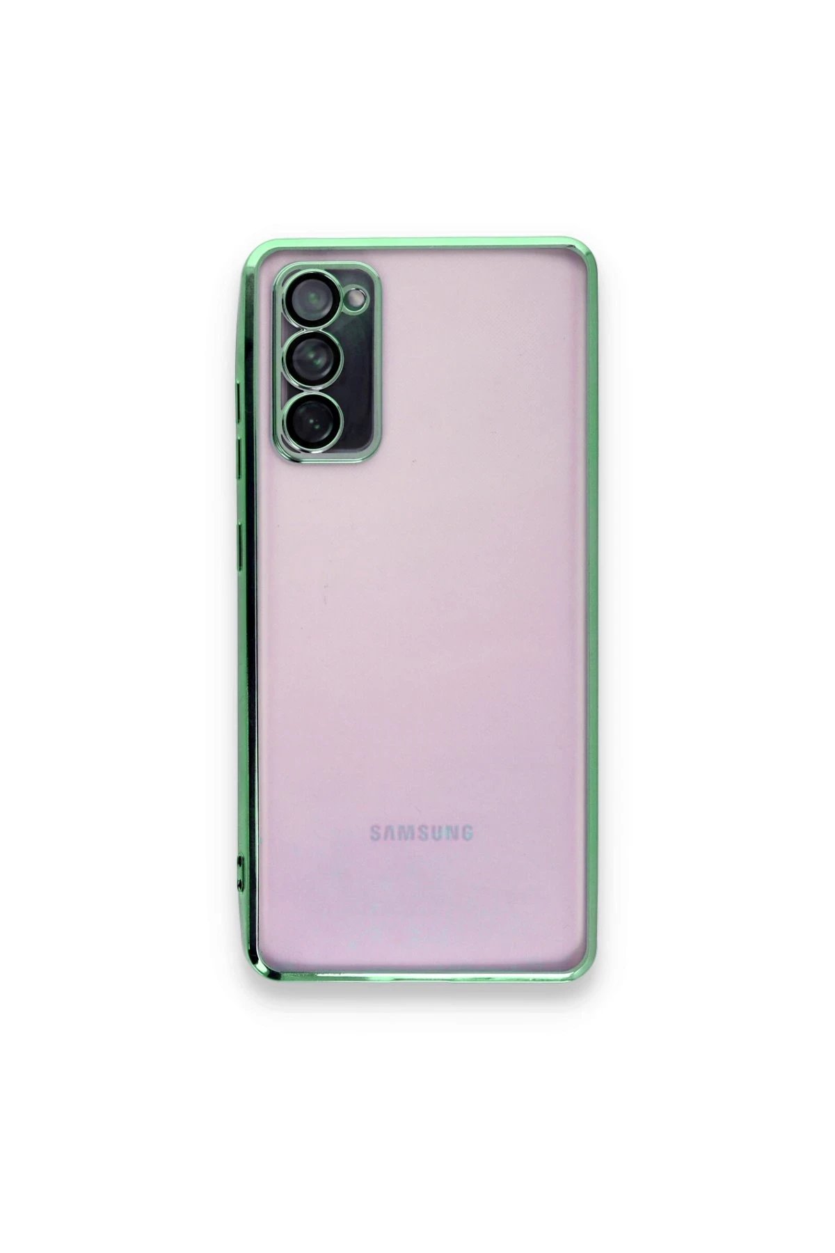 Newface Samsung Galaxy S20 FE Kılıf Razer Lensli Silikon - Yeşil