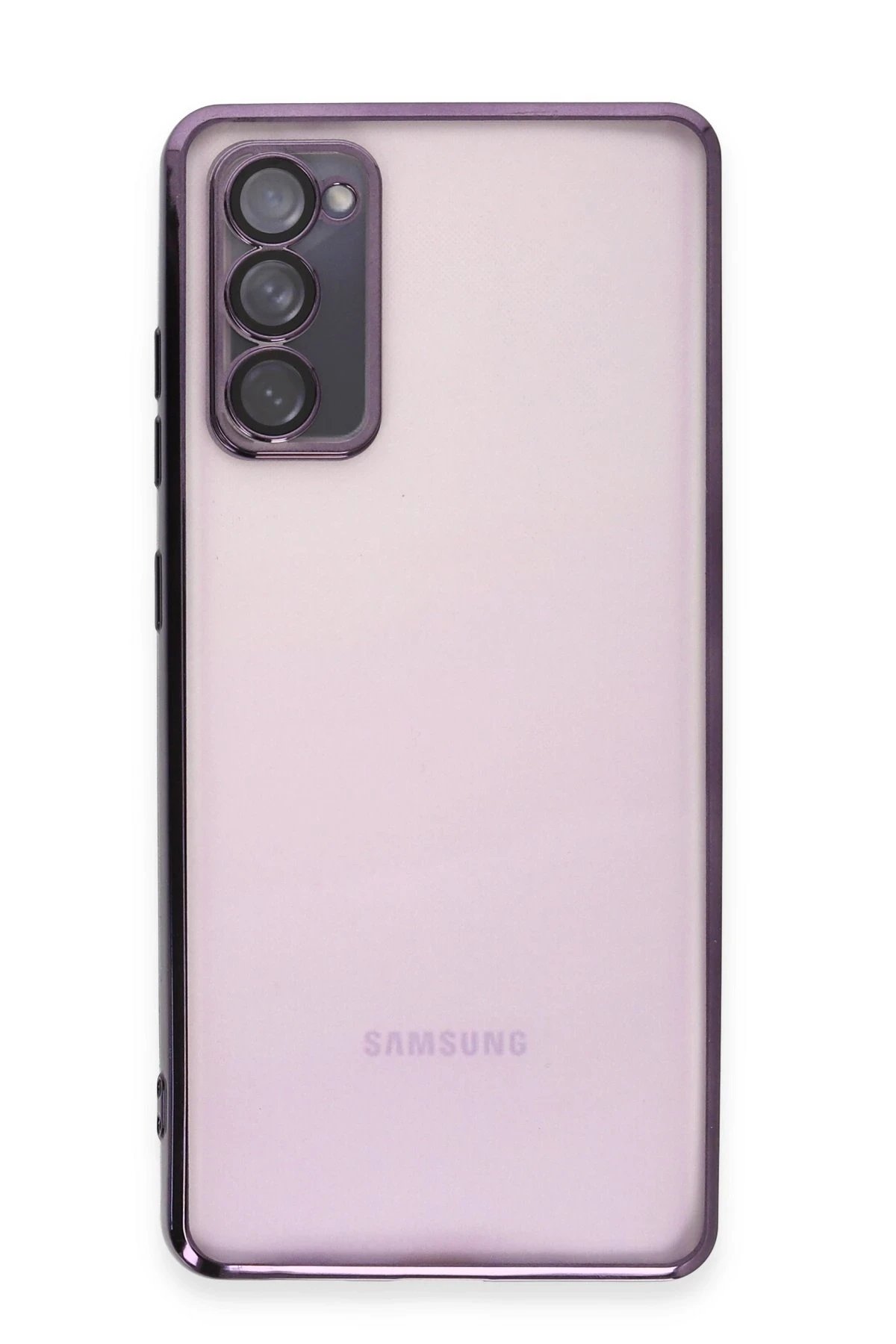 Newface Samsung Galaxy S20 FE Kılıf Razer Lensli Silikon - Mor