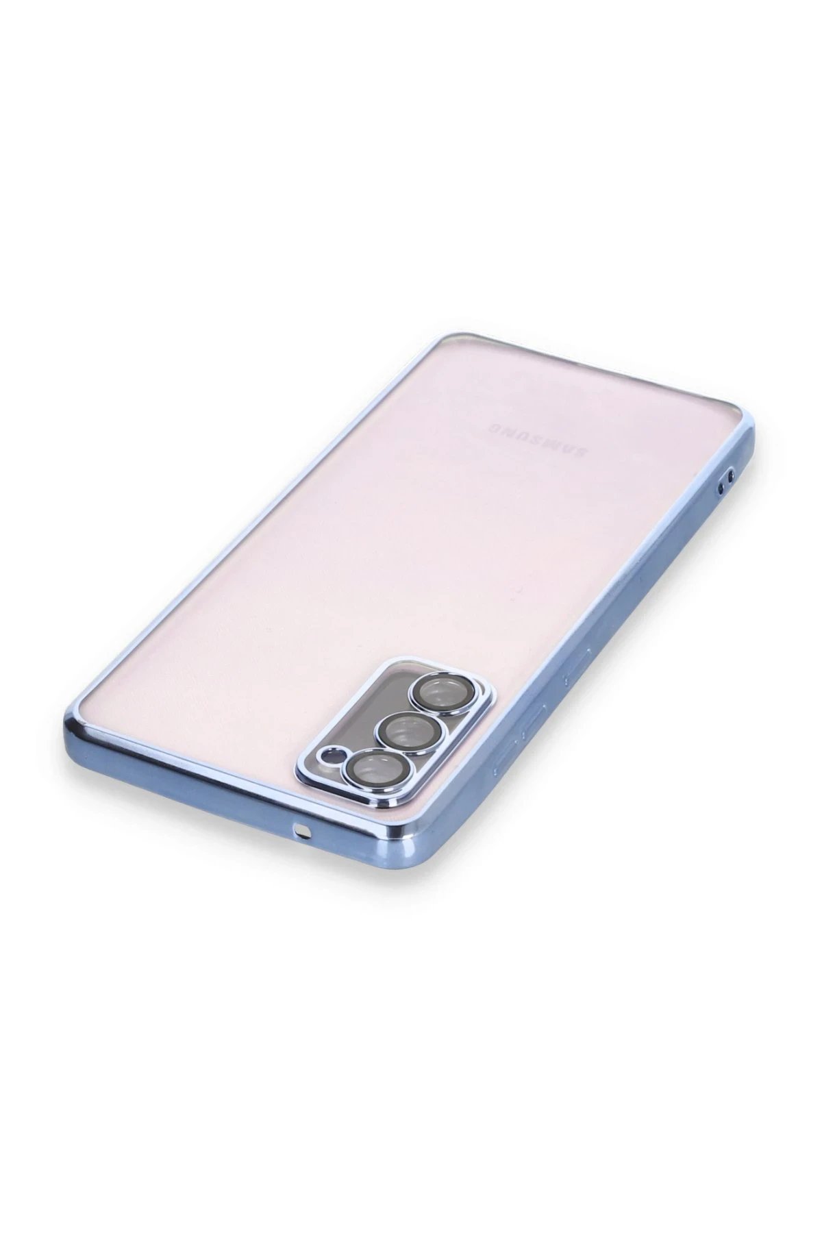 Newface Samsung Galaxy S20 FE Kılıf Razer Lensli Silikon - Açık Mavi