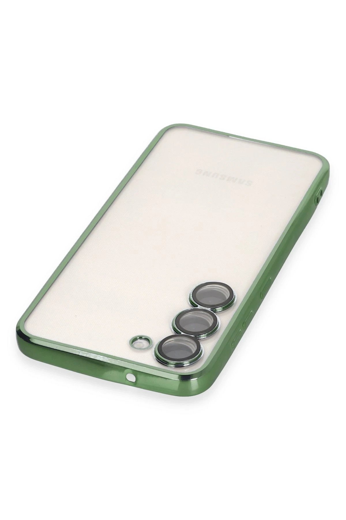 Newface Samsung Galaxy S23 Kılıf Razer Lensli Silikon - Yeşil