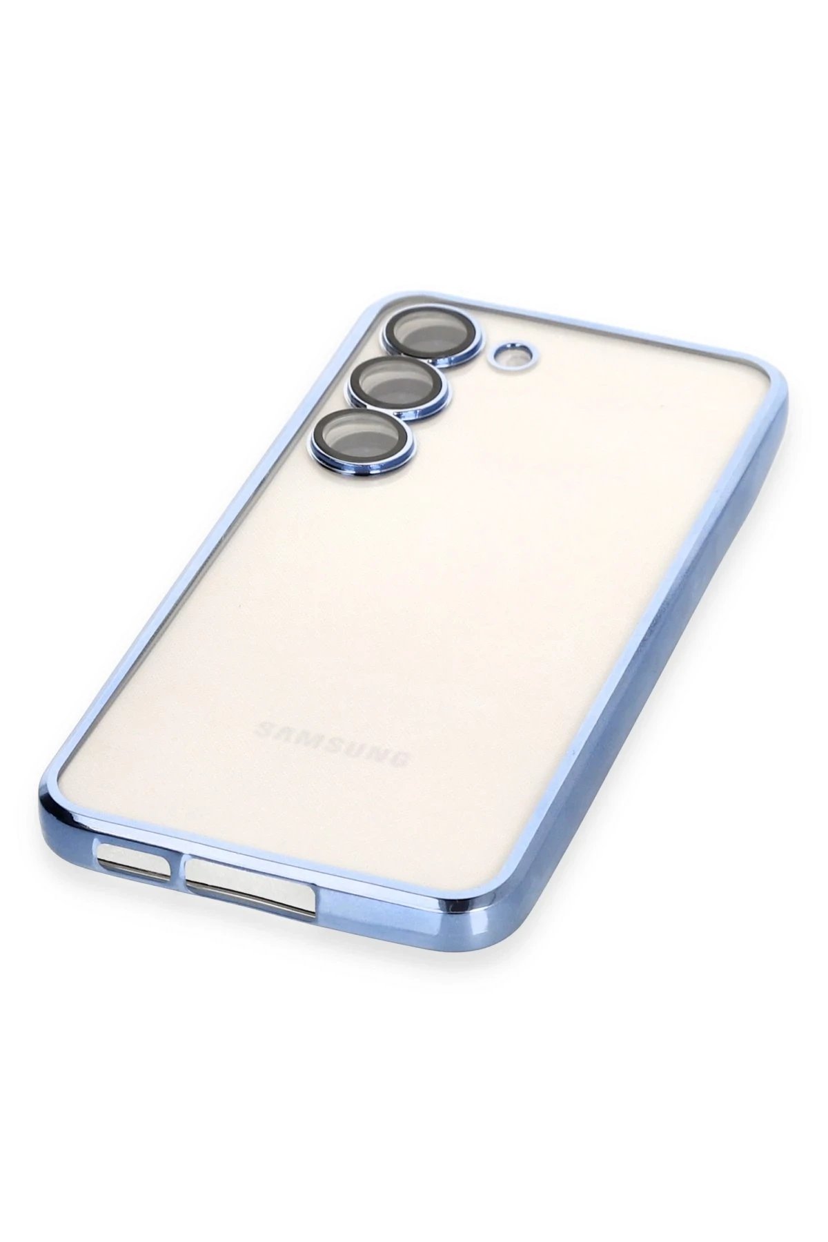 Newface Samsung Galaxy S23 Plus Kılıf Razer Lensli Silikon - Açık Mavi