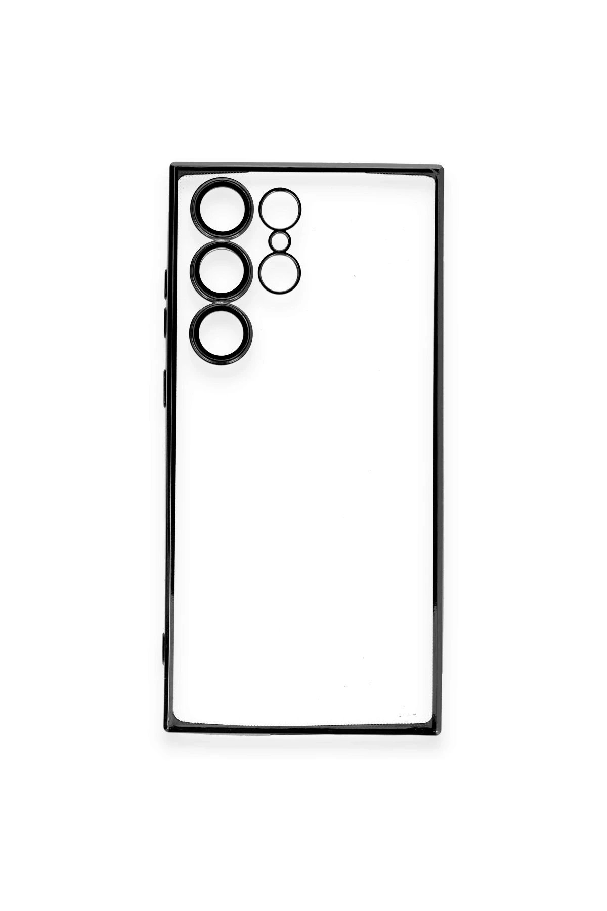 Newface Samsung Galaxy S23 Ultra Kılıf Razer Lensli Silikon - Siyah