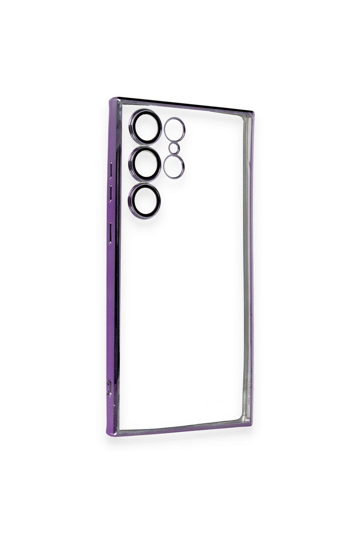 Newface Samsung Galaxy S23 Ultra Kılıf Razer Lensli Silikon - Mor