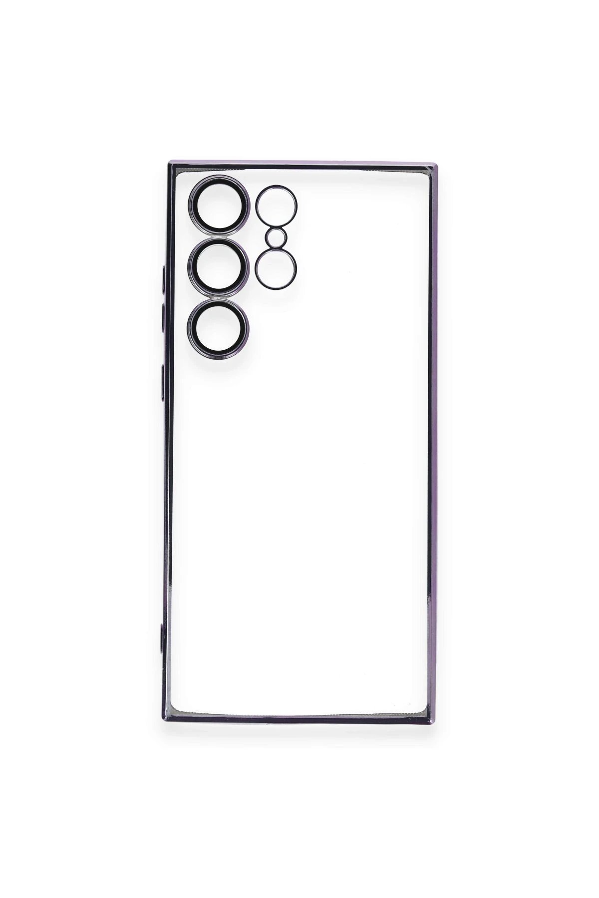 Newface Samsung Galaxy S23 Ultra Kılıf Razer Lensli Silikon - Mor