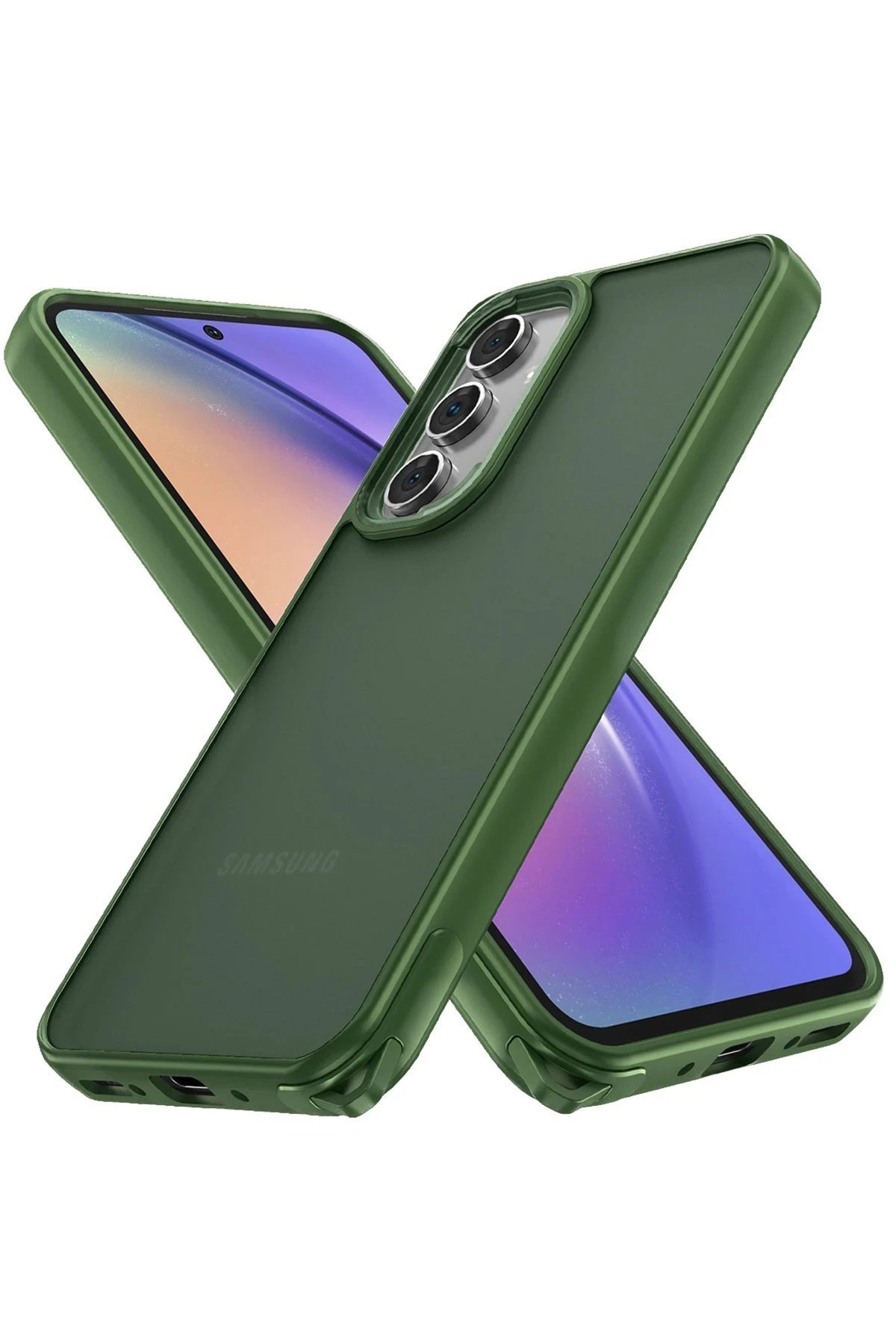 Newface Samsung Galaxy A04S Kılıf Elegant Kapak - Yeşil