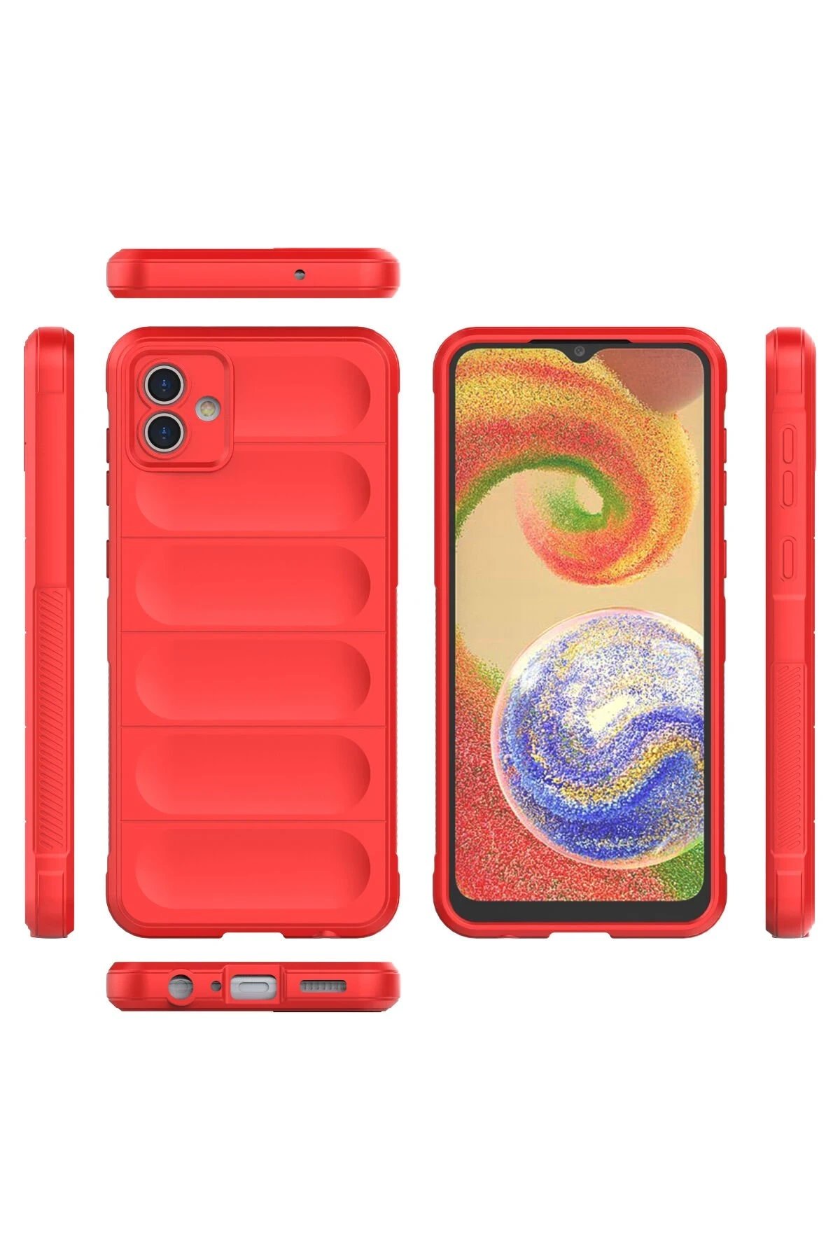 Newface Samsung Galaxy A04 Kılıf Optimum Silikon - Kırmızı