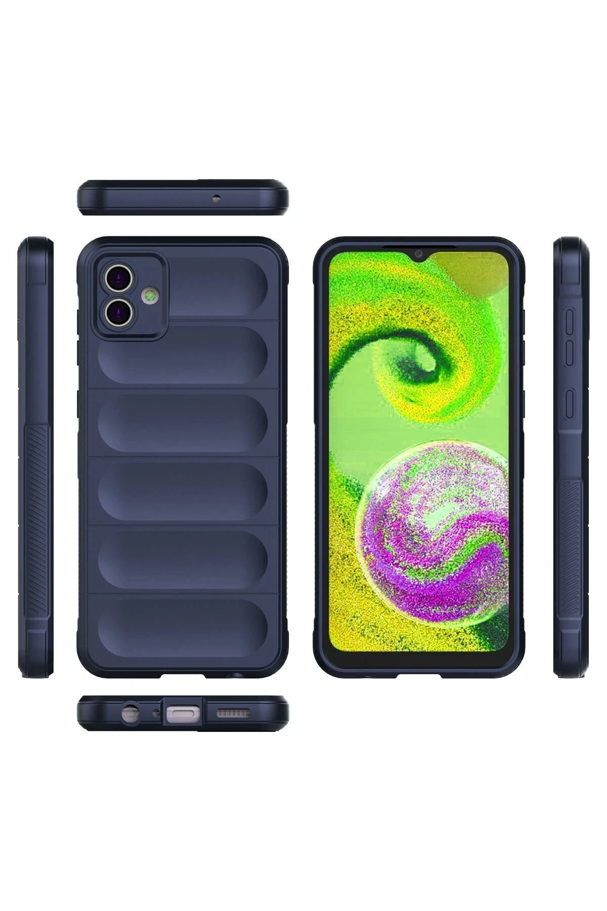 Newface Samsung Galaxy A04 Kılıf Optimum Silikon - Lacivert