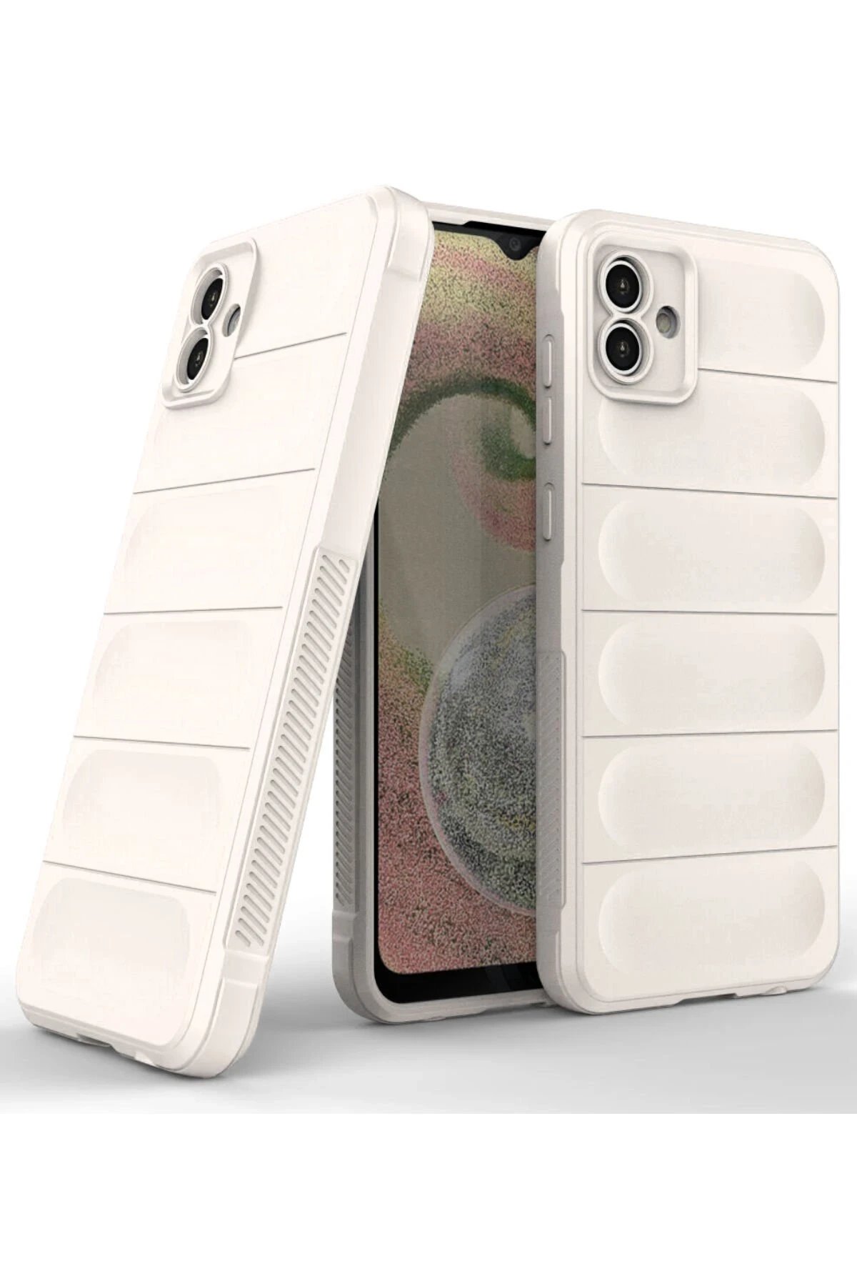 Newface Samsung Galaxy A04 Kılıf Optimum Silikon - Krem