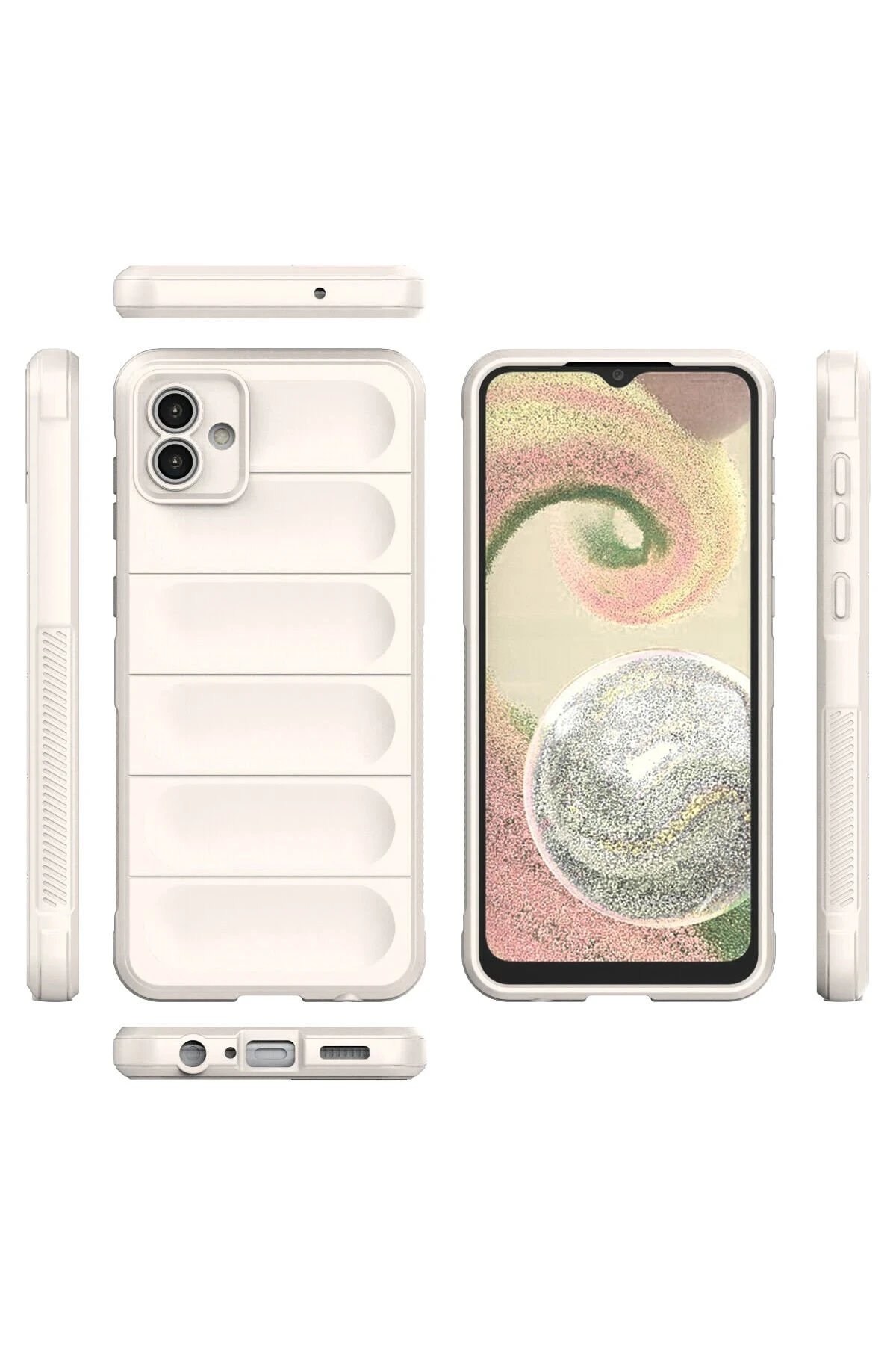 Newface Samsung Galaxy A04 Kılıf Optimum Silikon - Krem