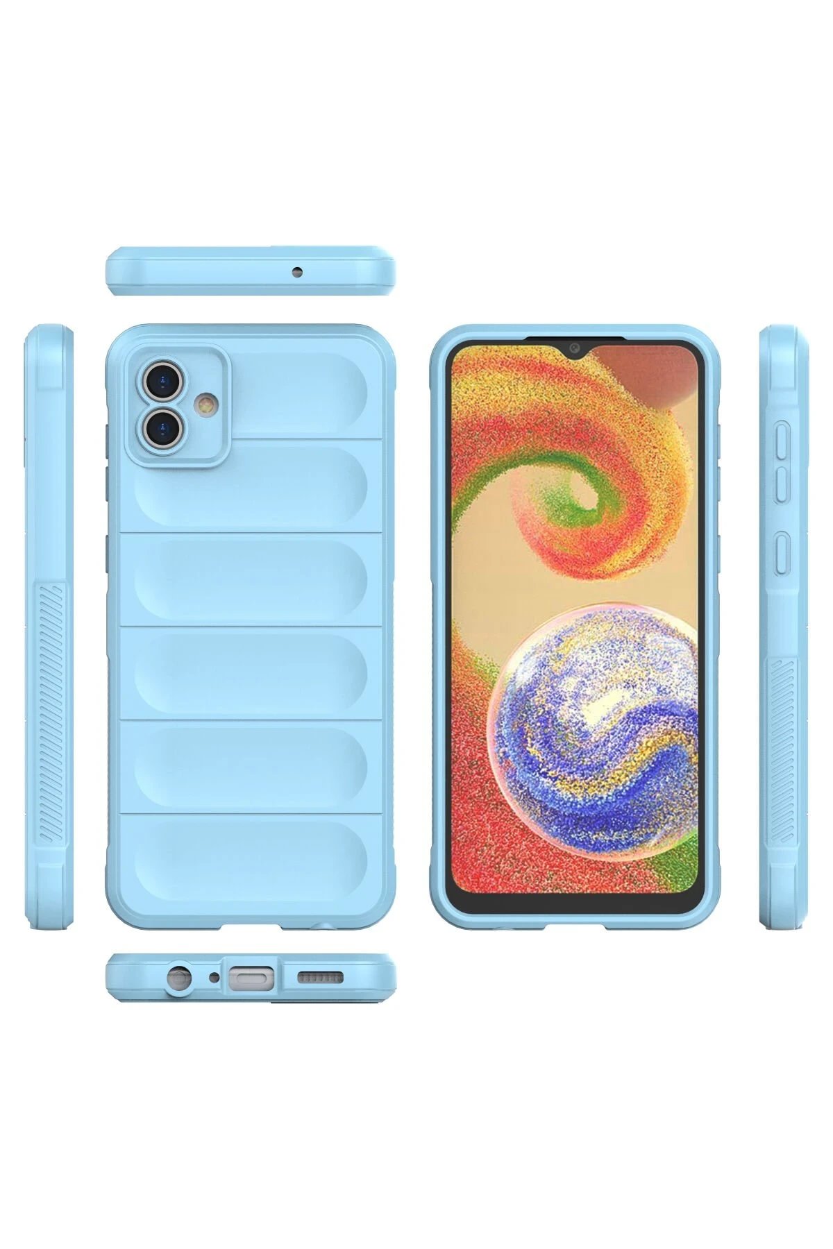 Newface Samsung Galaxy A04 Kılıf Optimum Silikon - Sky Blue