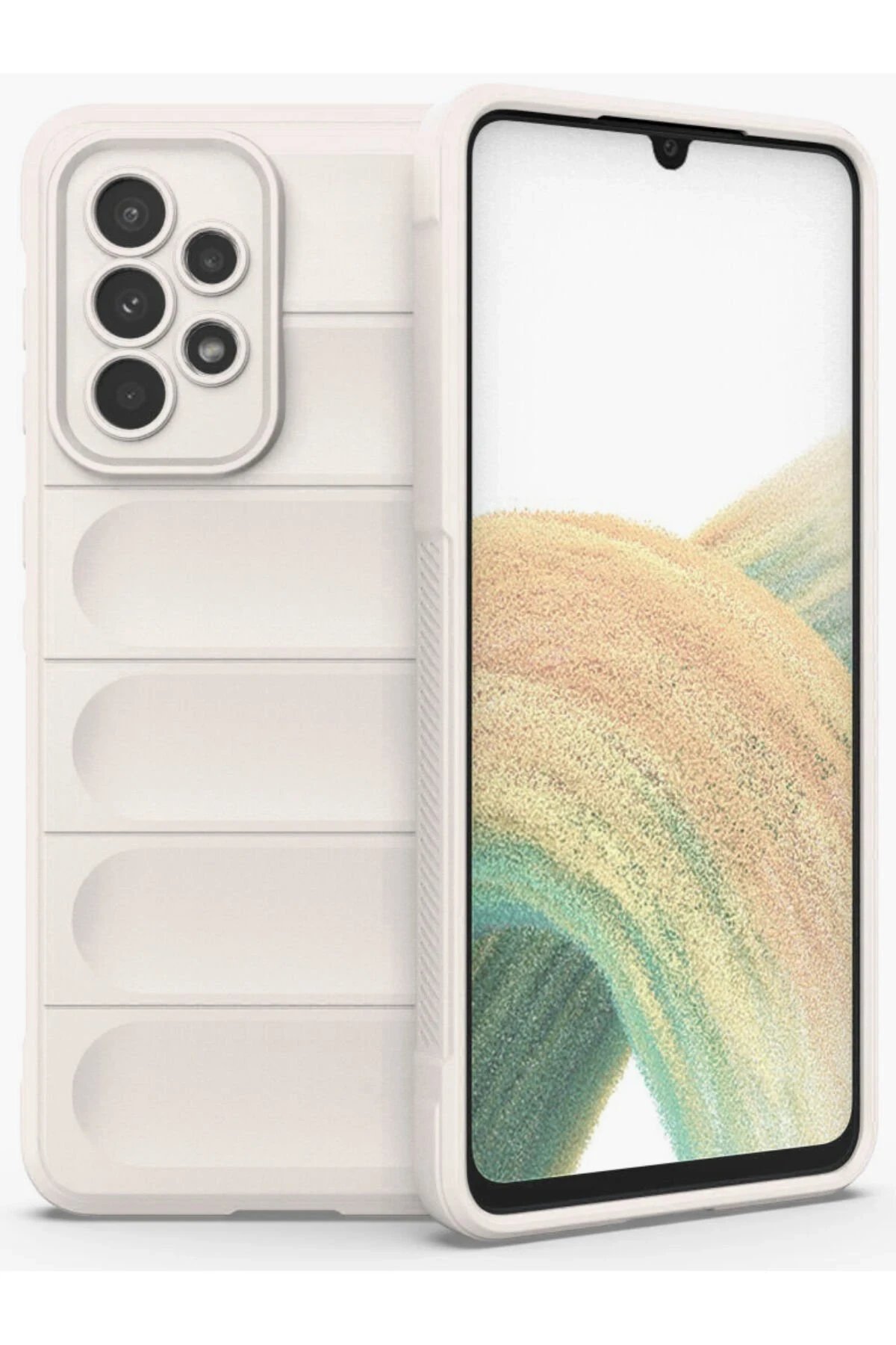 Newface Samsung Galaxy A33 5G Kılıf Optimum Silikon - Krem