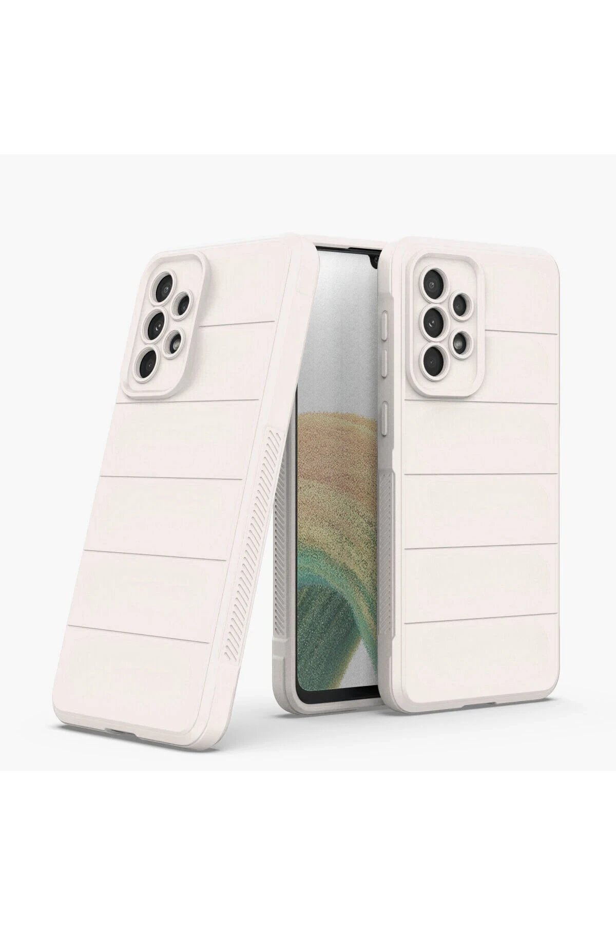 Newface Samsung Galaxy A33 5G Kılıf Optimum Silikon - Krem