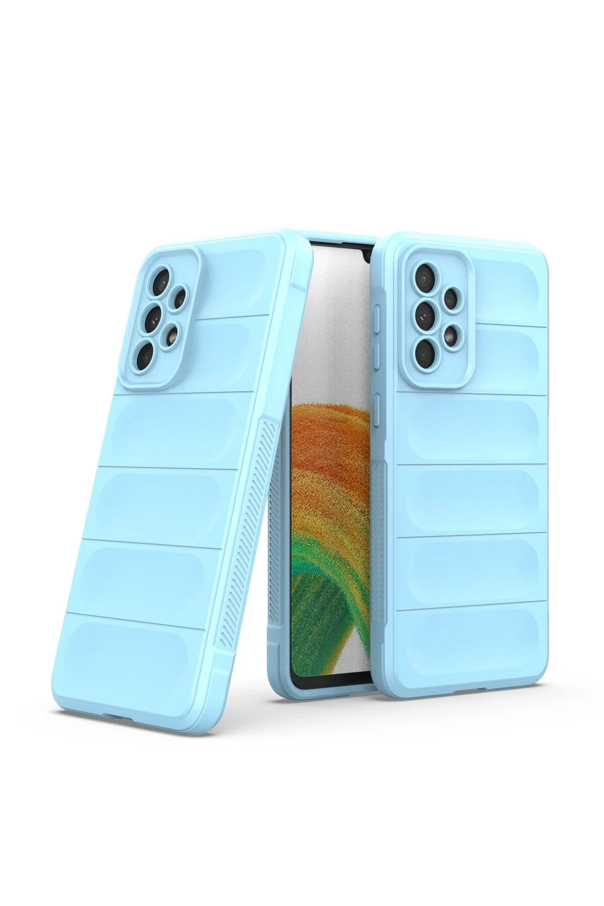 Newface Samsung Galaxy A33 5G Kılıf Optimum Silikon - Sky Blue