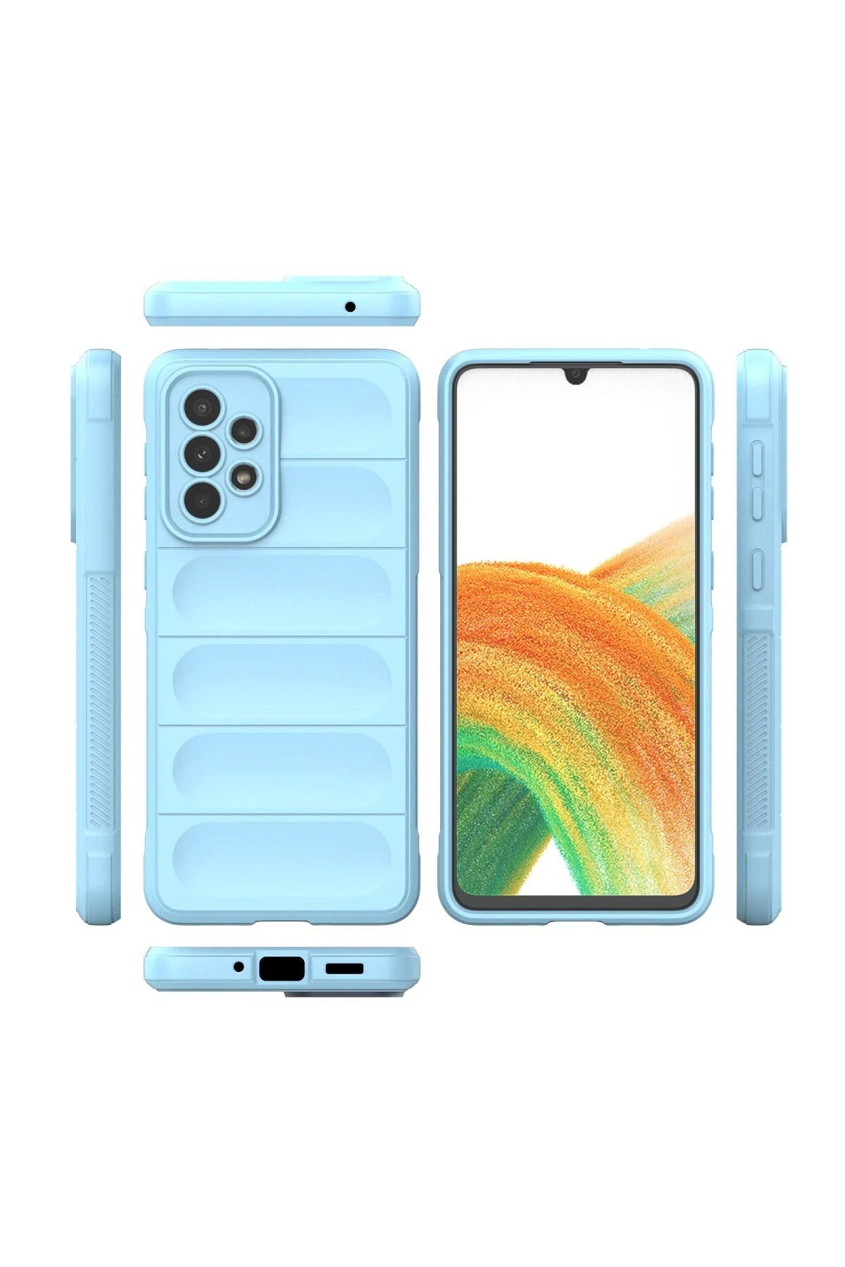 Newface Samsung Galaxy A33 5G Kılıf Optimum Silikon - Sky Blue