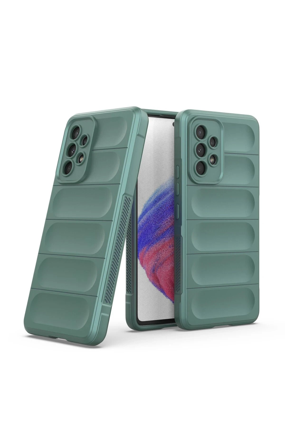 Newface Samsung Galaxy A53 5G Kılıf Optimum Silikon - Koyu Yeşil