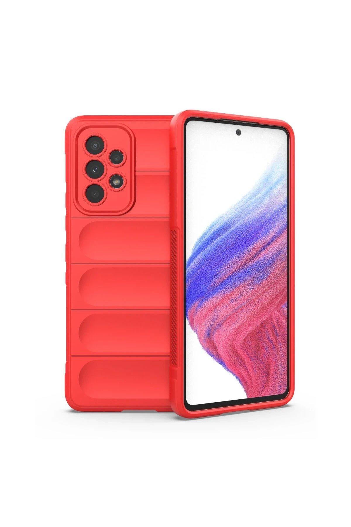 Newface Samsung Galaxy A73 5G Kılıf Optimum Silikon - Kırmızı