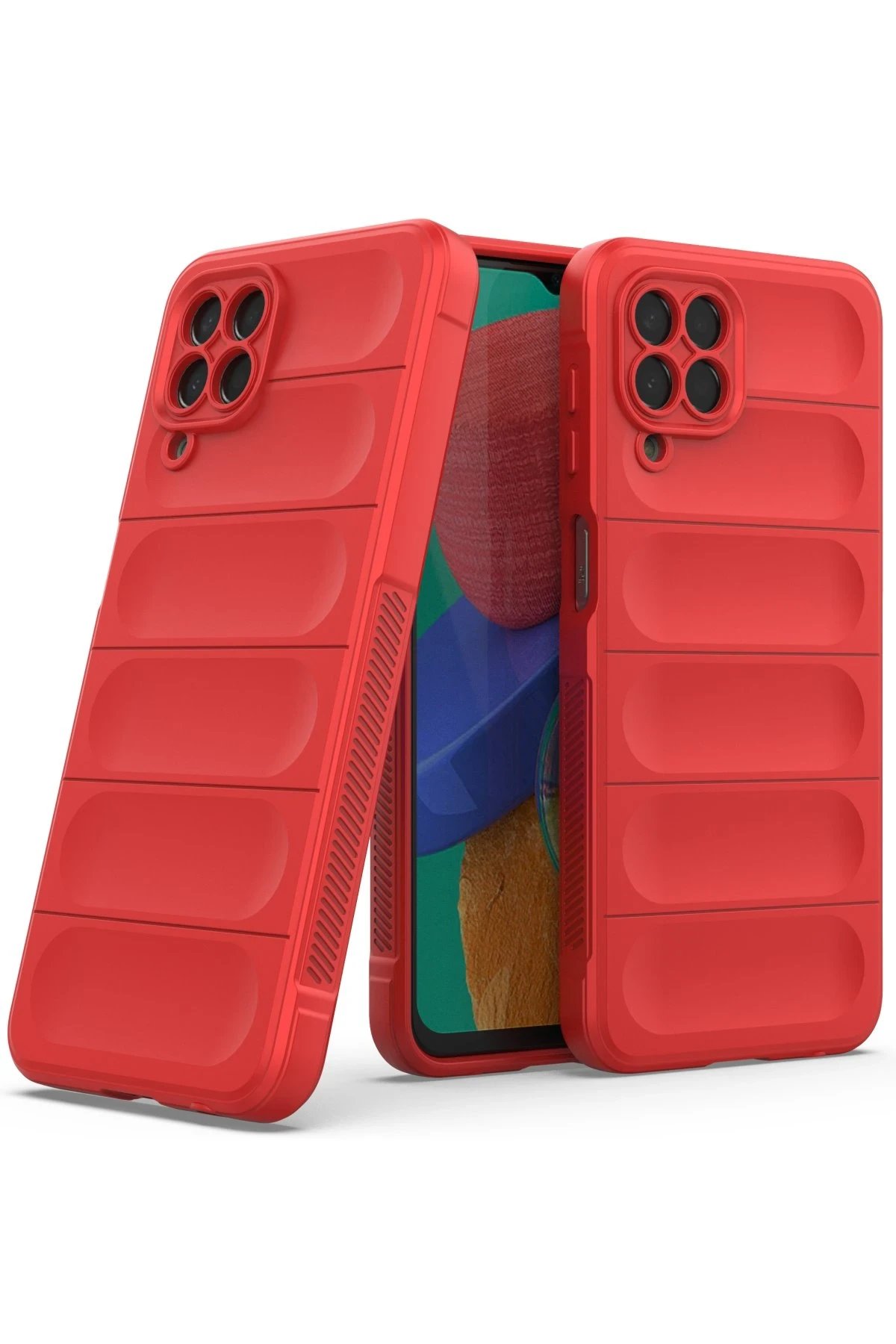 Newface Samsung Galaxy M33 Kılıf Optimum Silikon - Kırmızı