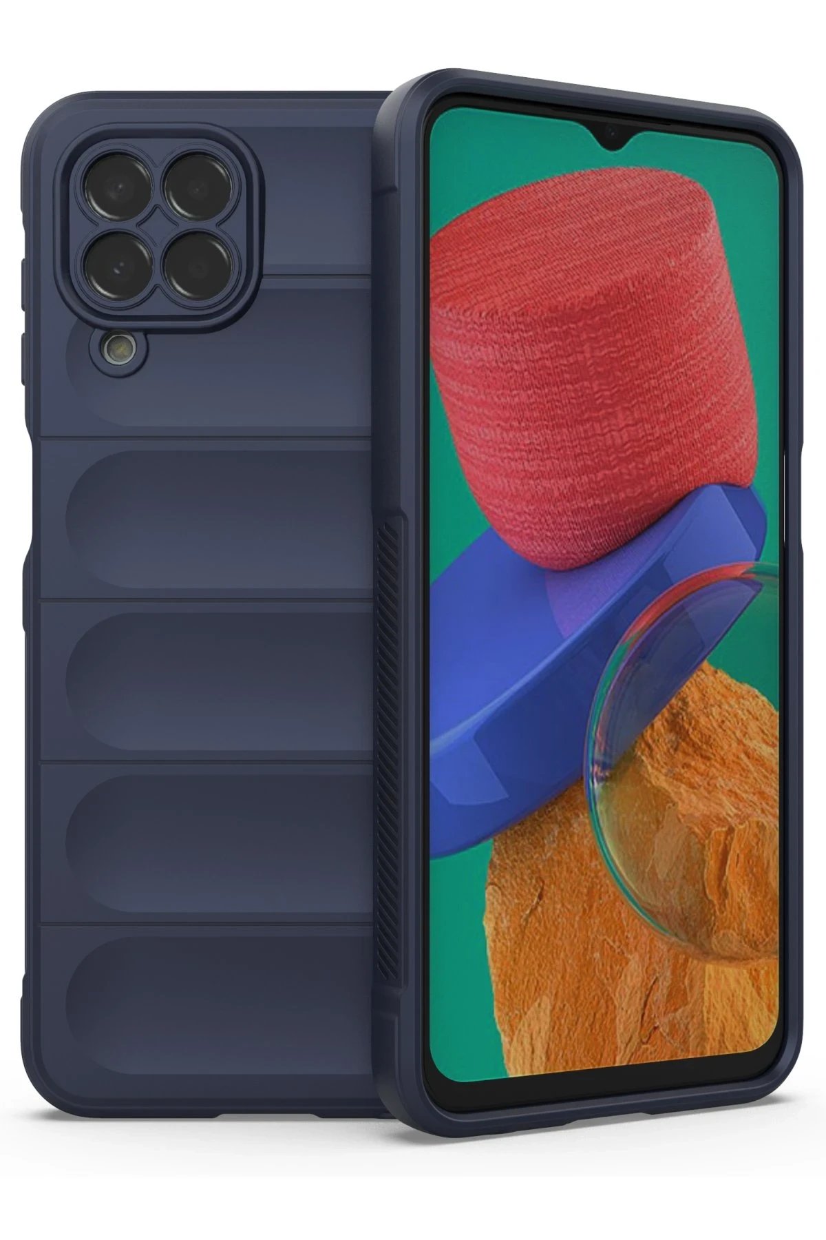 Newface Samsung Galaxy M33 Kılıf Optimum Silikon - Lacivert