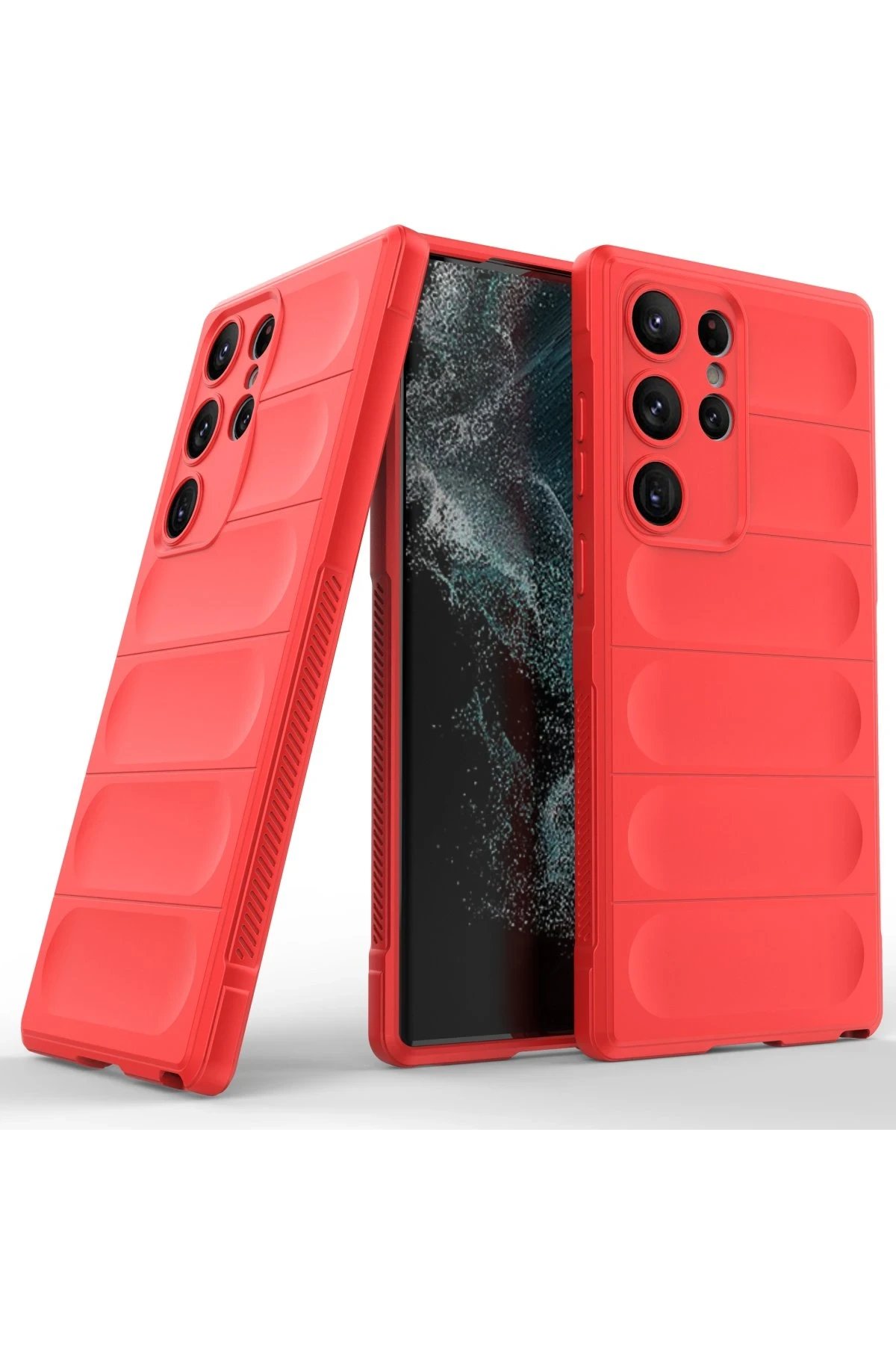 Newface Samsung Galaxy S23 Ultra Kılıf Optimum Silikon - Kırmızı