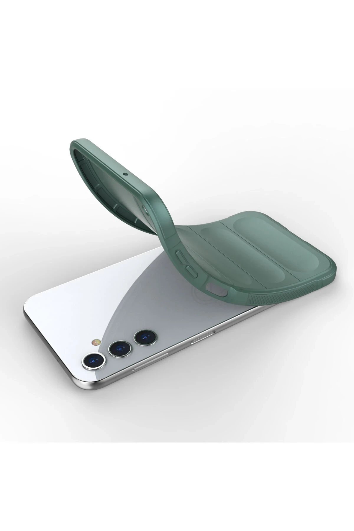 Newface Samsung Galaxy A14 4G Kılıf Optimum Silikon - Koyu Yeşil