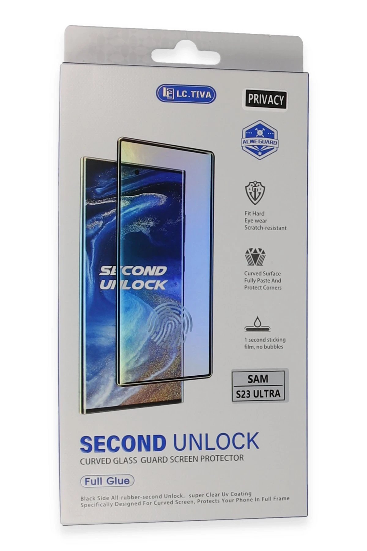 Newface Samsung Galaxy S23 Ultra Durable Full Glue Curved Hayalet Cam