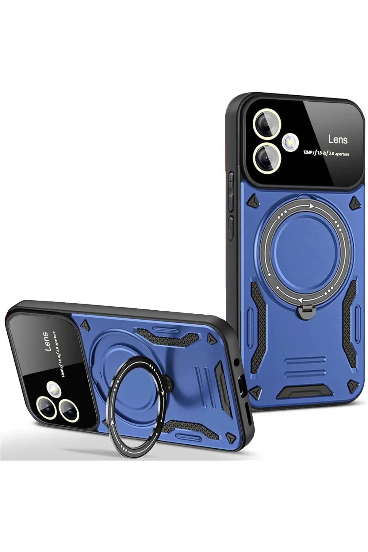 Newface Samsung Galaxy A05 Kılıf Joy Lens Standlı Kapak - Lacivert