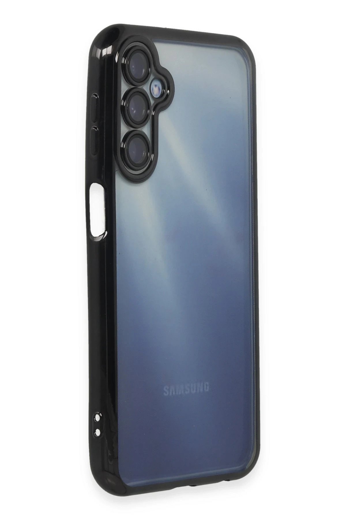 Newface Samsung Galaxy A35 5G Kılıf Razer Lensli Silikon - Siyah