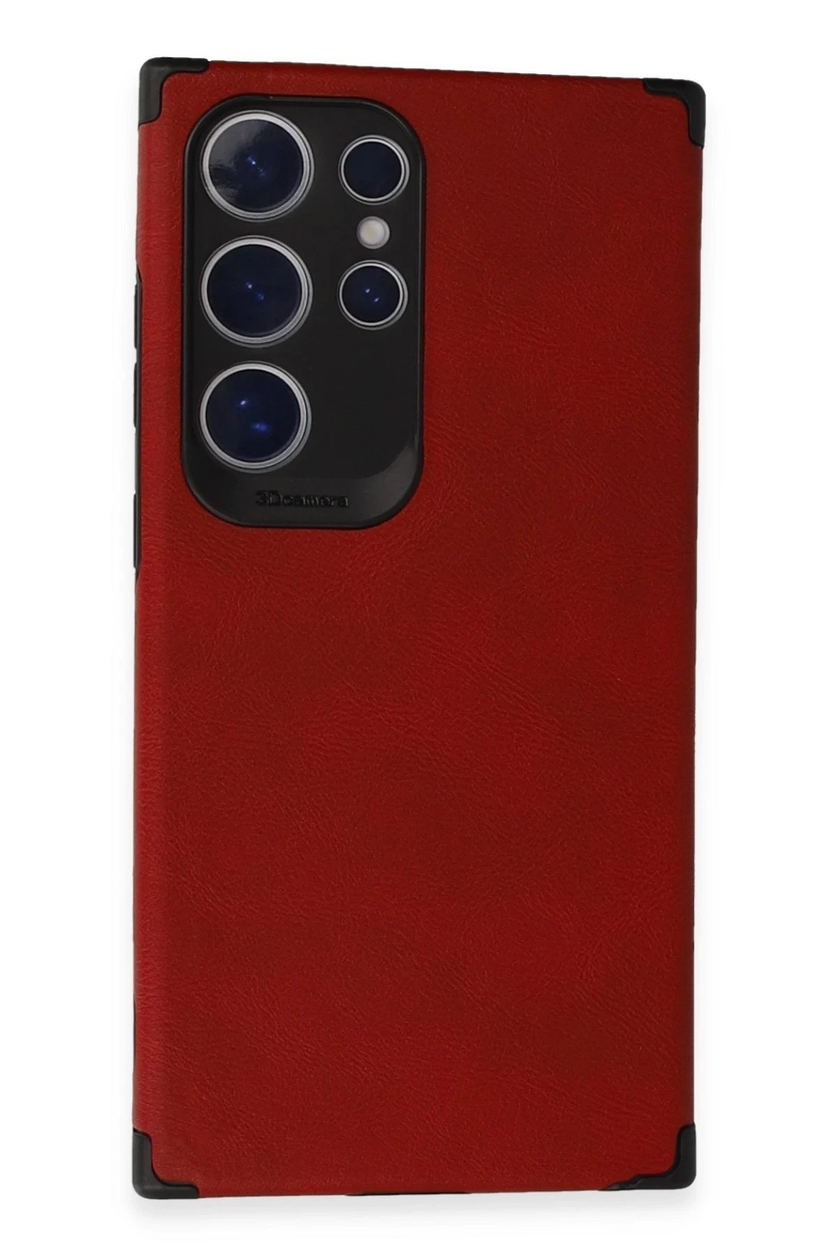 Newface Samsung Galaxy S24 Ultra Kılıf Loop Deri Silikon - Kırmızı