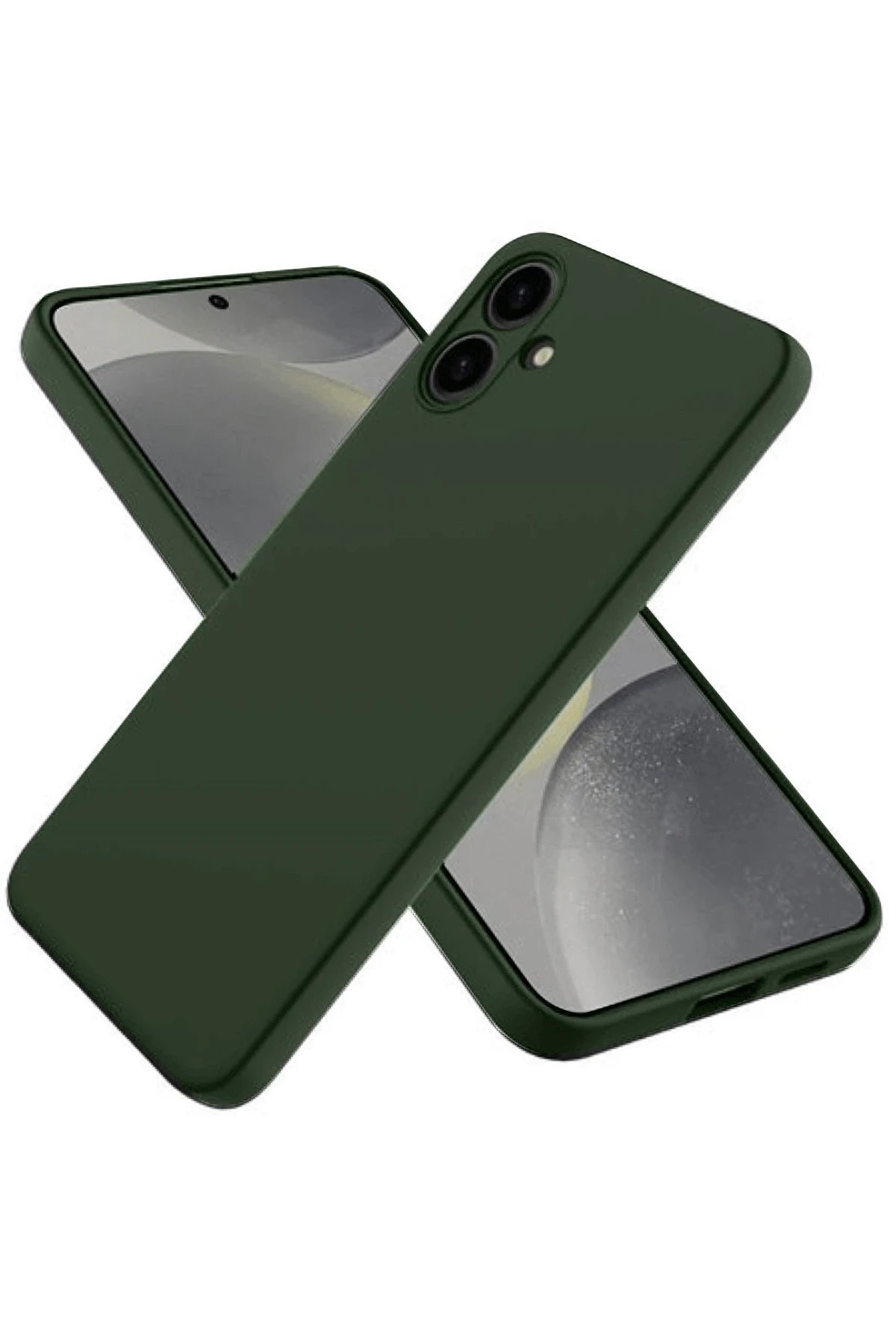 Newface Samsung Galaxy A06 Kılıf First Silikon - Koyu Yeşil