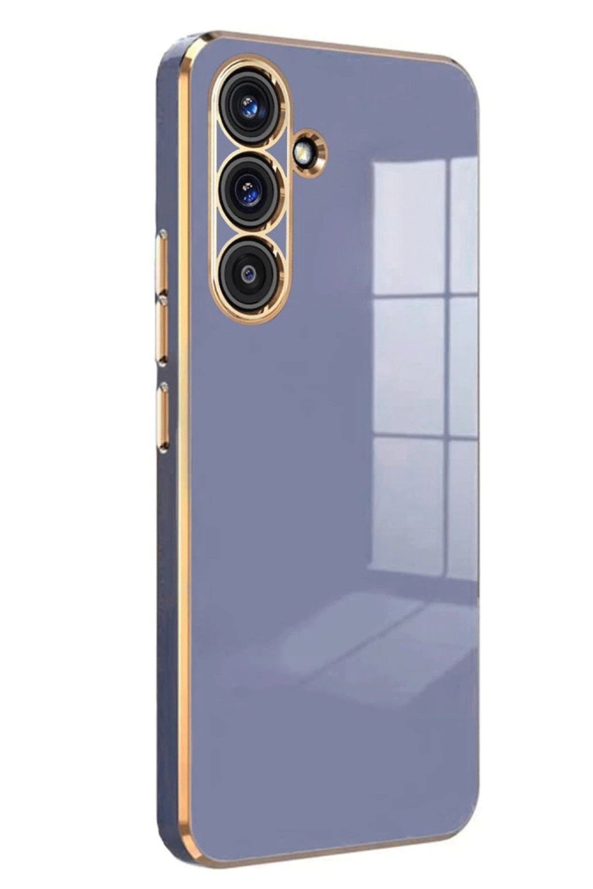 Newface Samsung Galaxy S25 Plus Kılıf Volet Silikon - Mavi