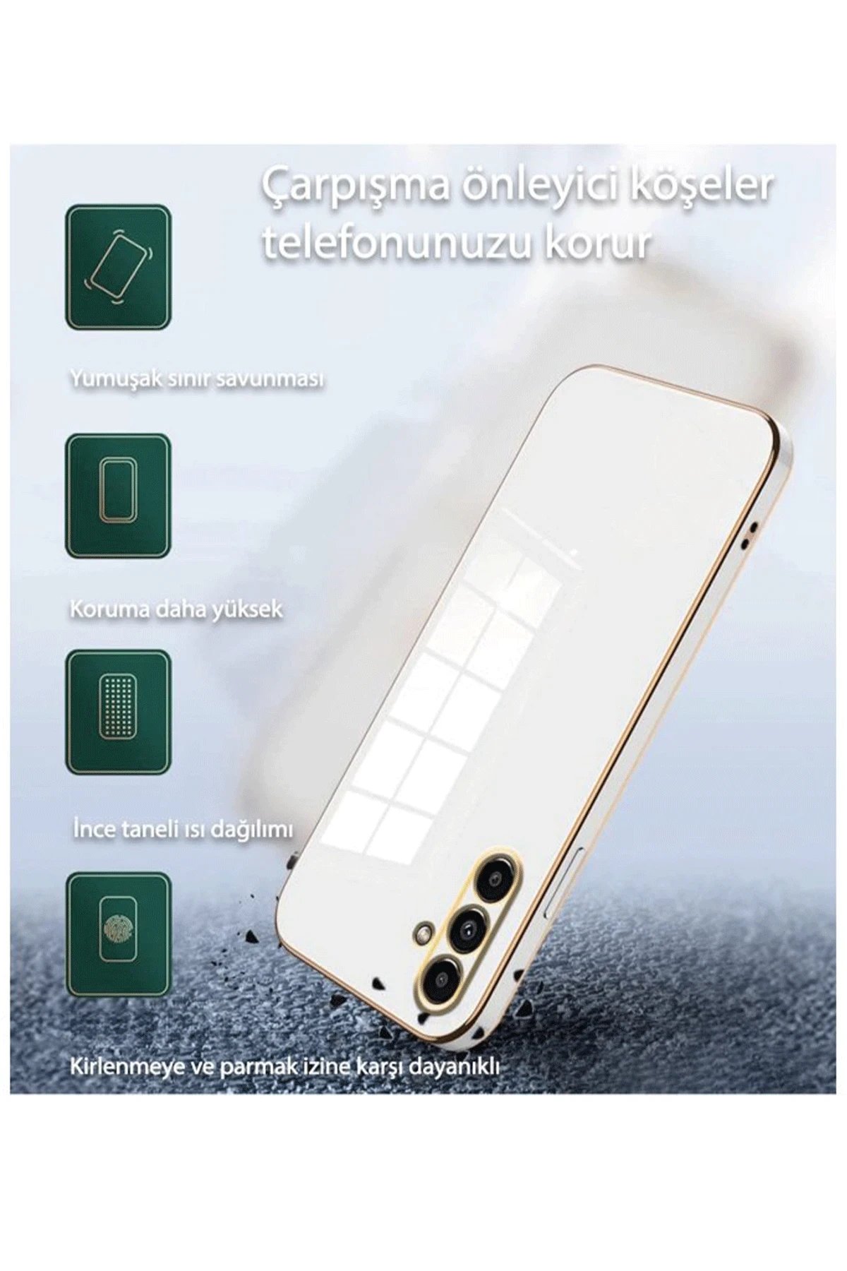 Newface Samsung Galaxy A26 Kılıf Volet Silikon - Açık Yeşil