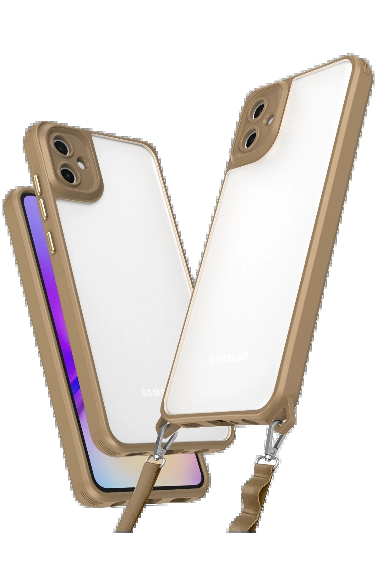 Newface Samsung Galaxy A06 Kılıf Penta Silikon Kılıf - Çöl Titanyum