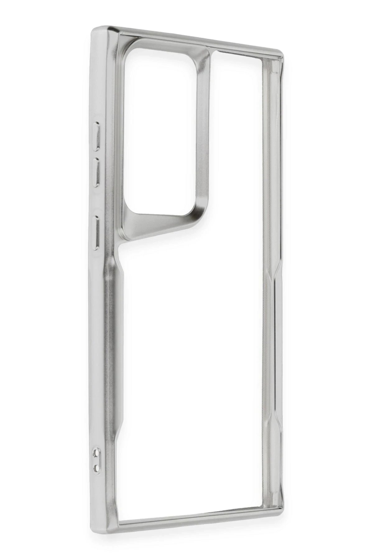 Newface Samsung Galaxy S25 Ultra Kılıf Boyi Silikon Kapak - Gümüş