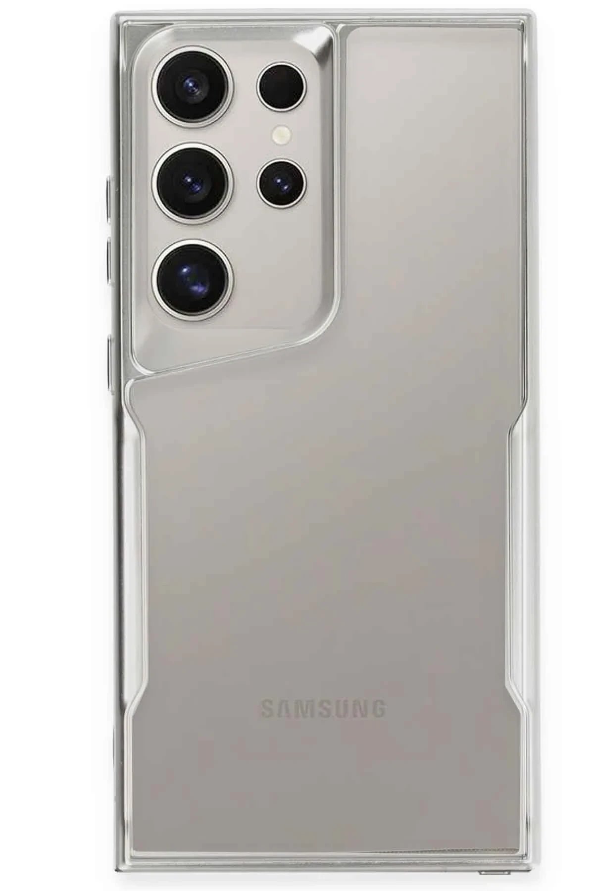 Newface Samsung Galaxy S25 Ultra Kılıf Boyi Silikon Kapak - Gümüş