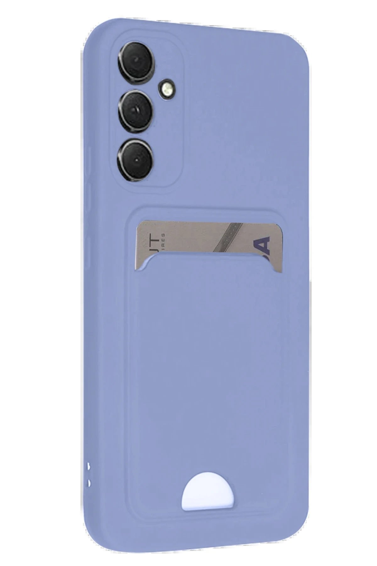 Newface Samsung Galaxy A16 5G Kılıf Kelvin Kartvizitli Silikon - Lila