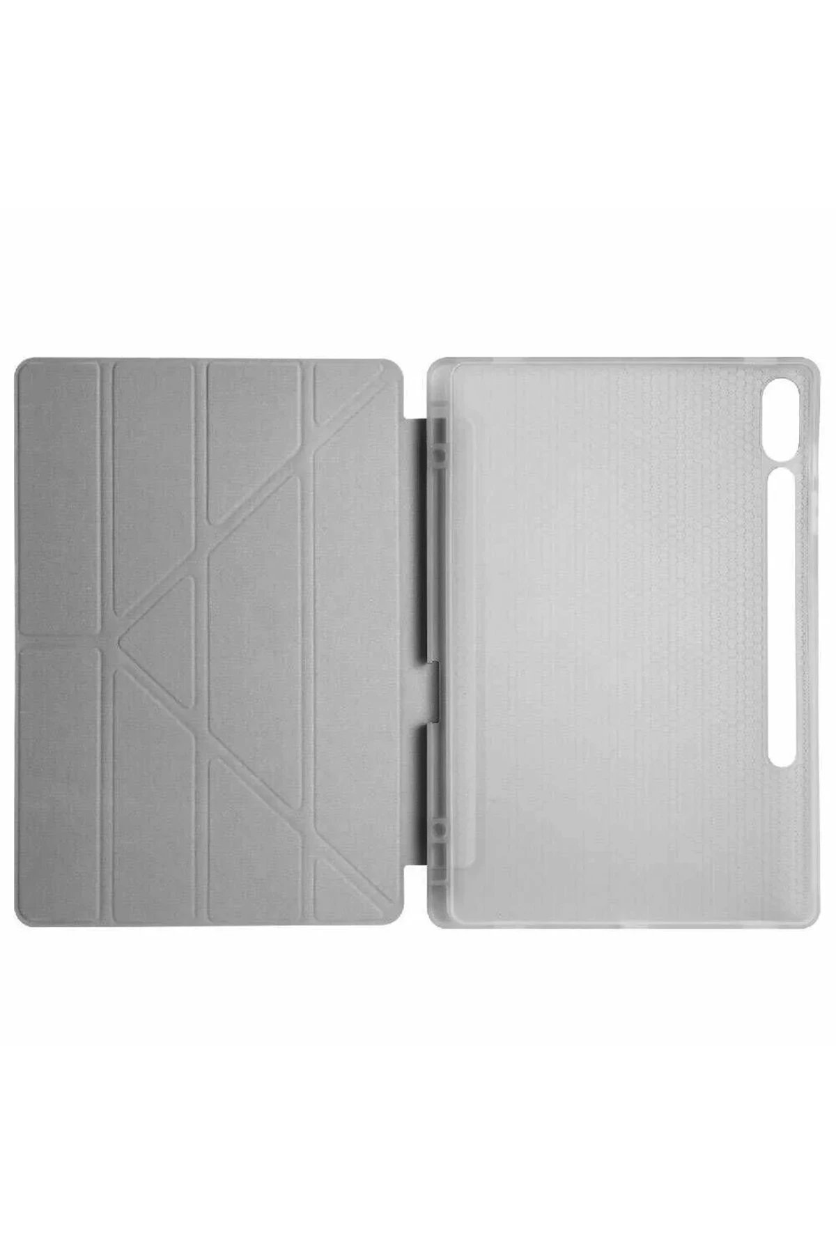 Newface Samsung Galaxy X510 Tab S9 FE 11 Kılıf Kalemlikli Mars Tablet Kılıfı - Koyu Gri