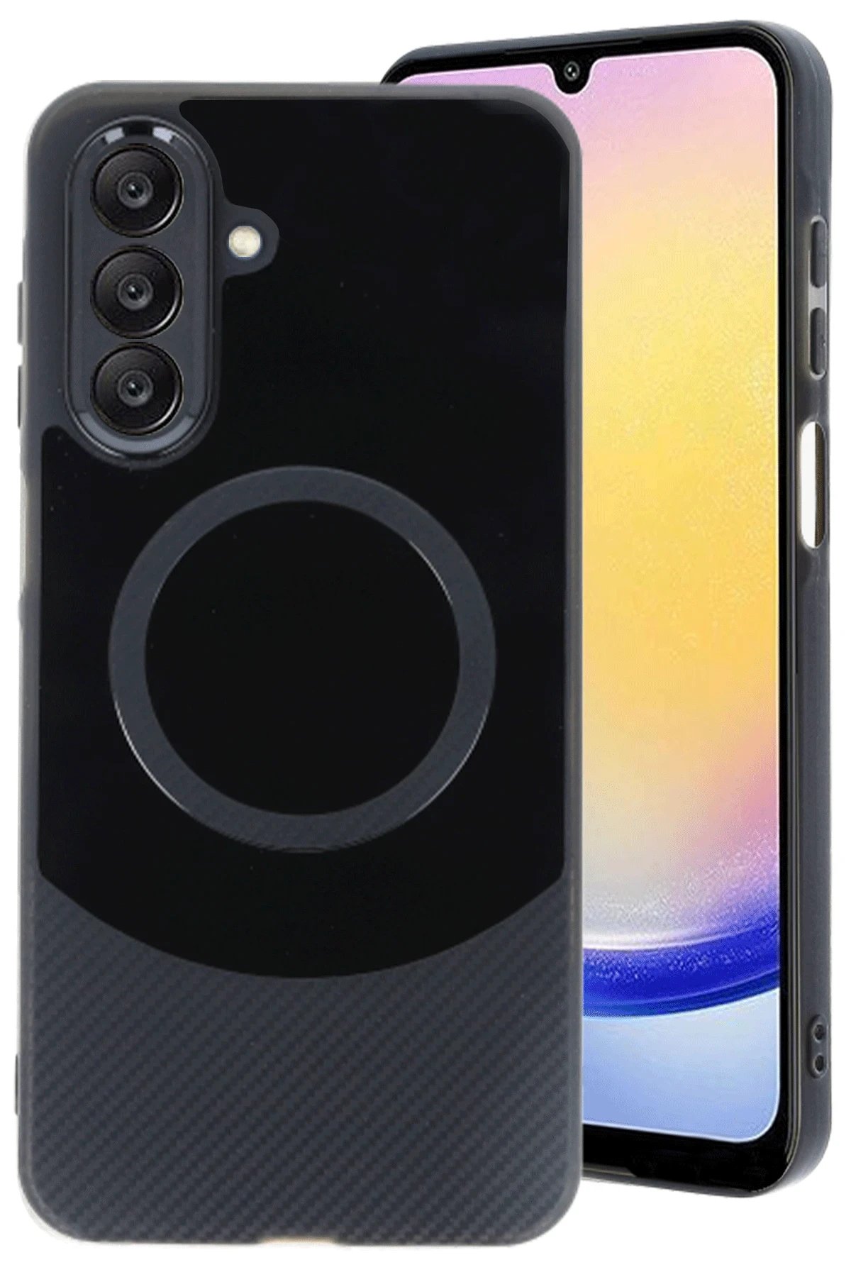 Newface Samsung A16 5G Kılıf Maya Karbon Kapak - Siyah