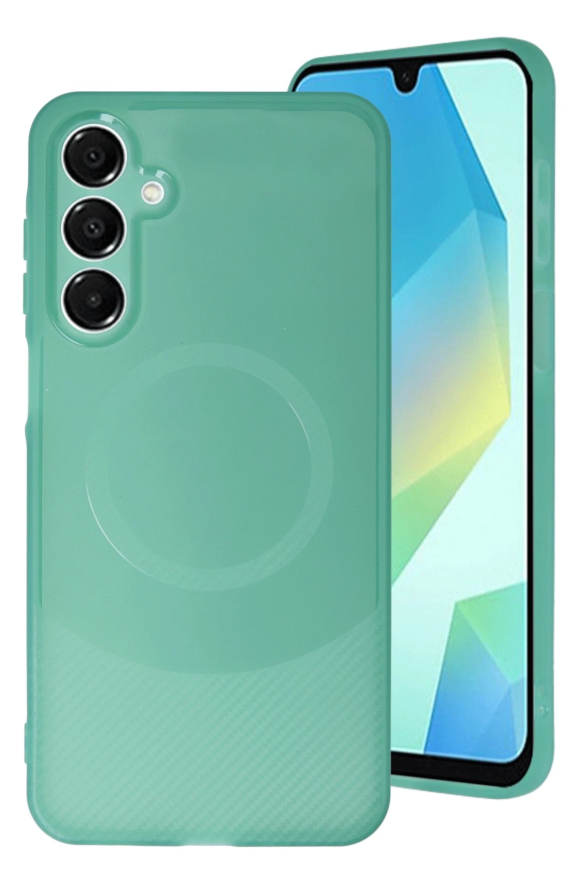 Newface Samsung A16 5G Kılıf Maya Karbon Kapak - Koyu Yeşil