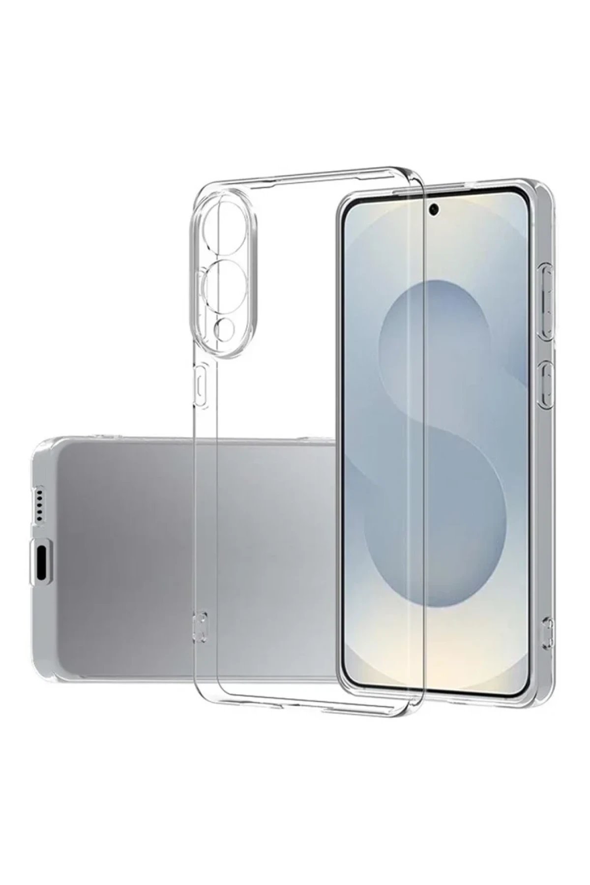 Newface Samsung Galaxy S25 Edge Kılıf Lüx Şeffaf Silikon