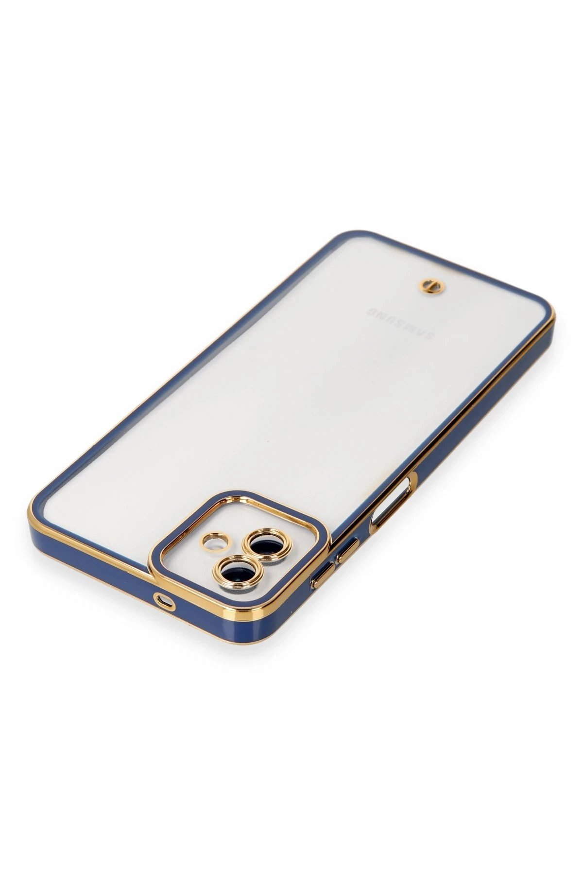 Newface Samsung Galaxy A04 Kılıf Liva Lens Silikon - Mavi