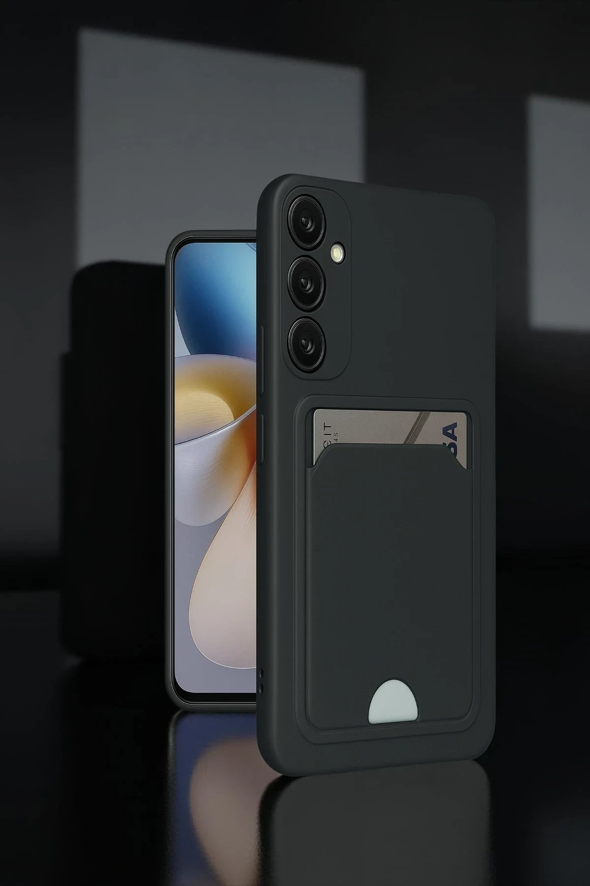 Newface Samsung Galaxy M15 Kelvin Kartvizitli Silikon - Siyah