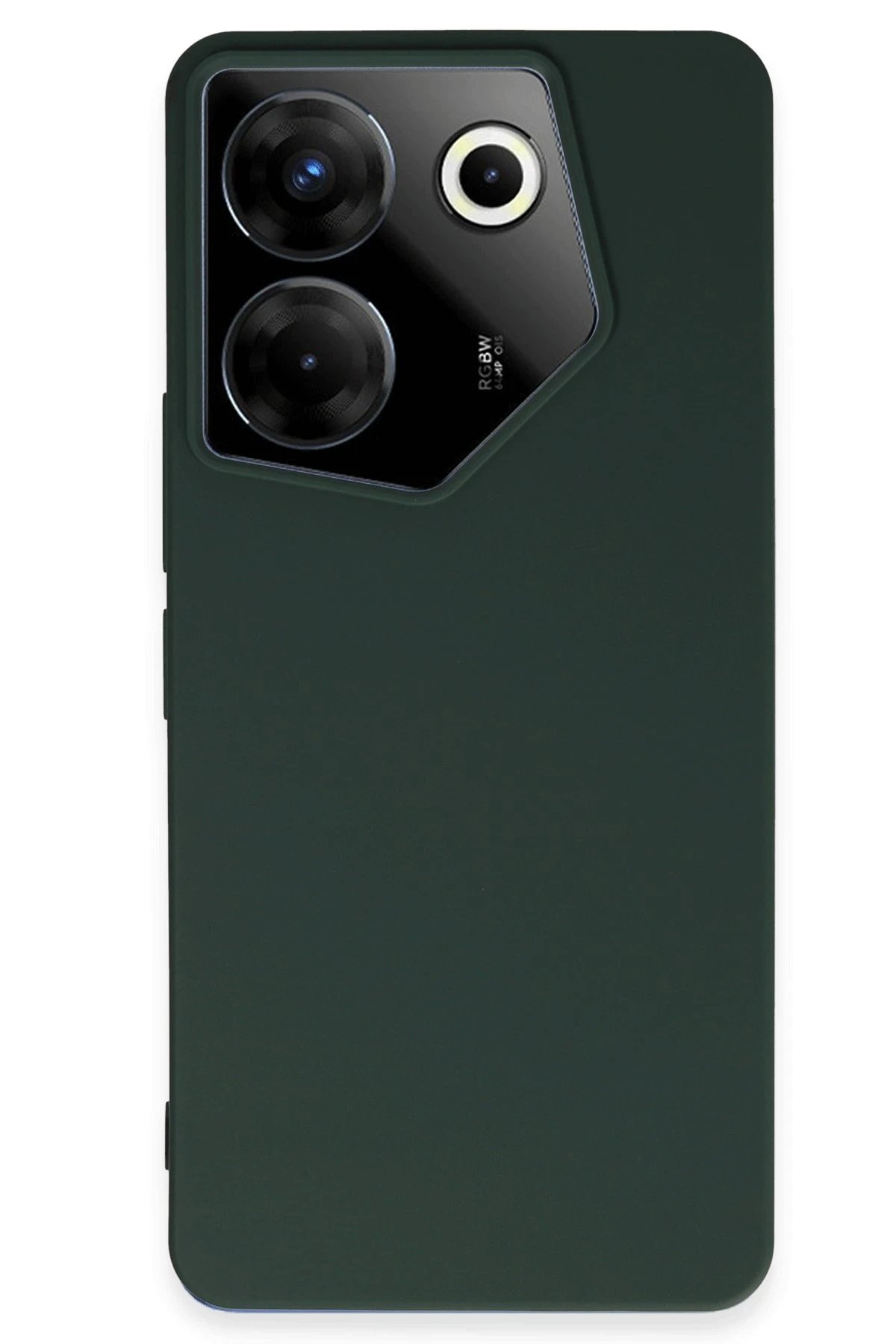 Newface Tecno Camon 20 Pro 5G Kılıf First Silikon - Koyu Yeşil