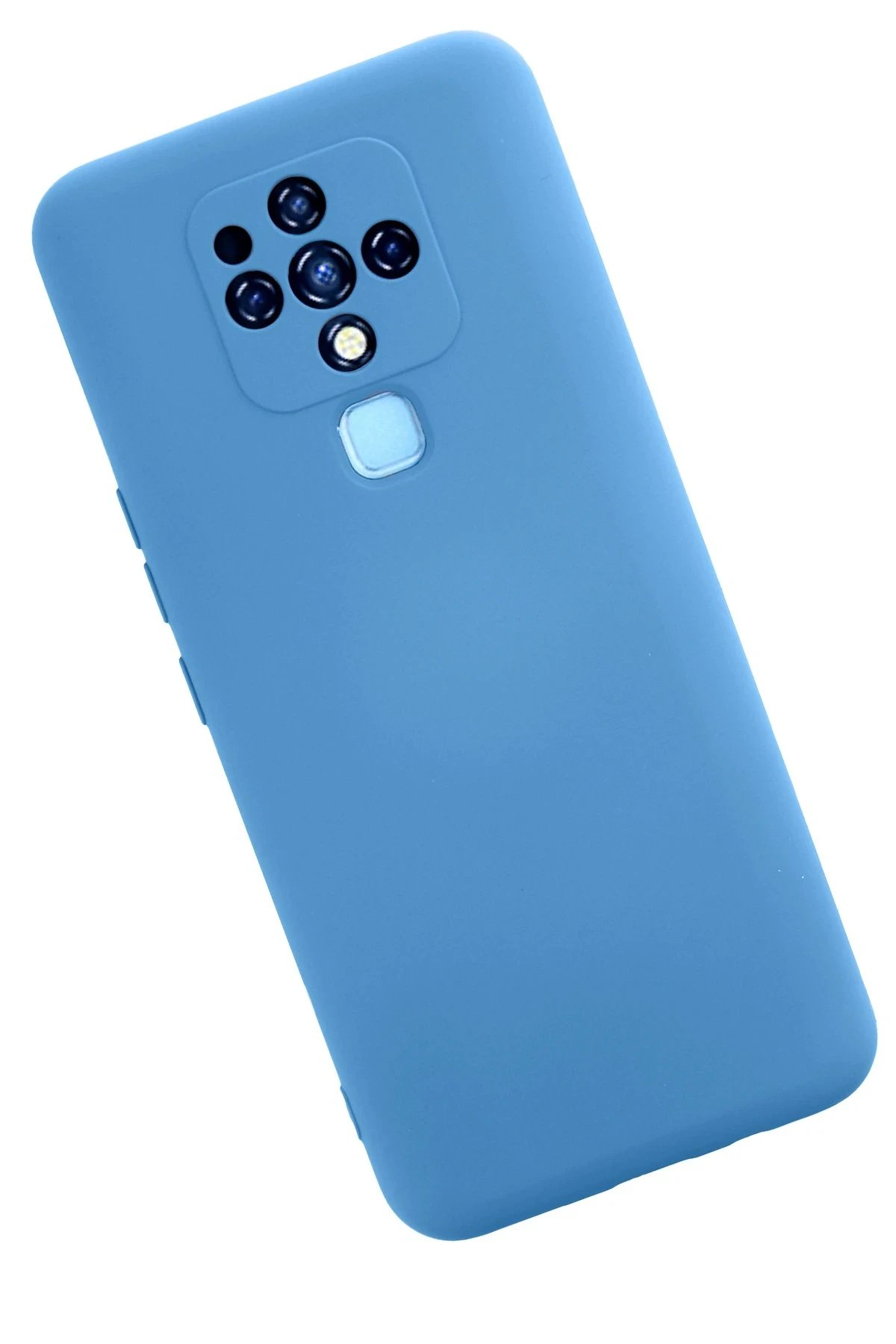 Newface Tecno Camon 16 Kılıf Nano içi Kadife Silikon - Mavi