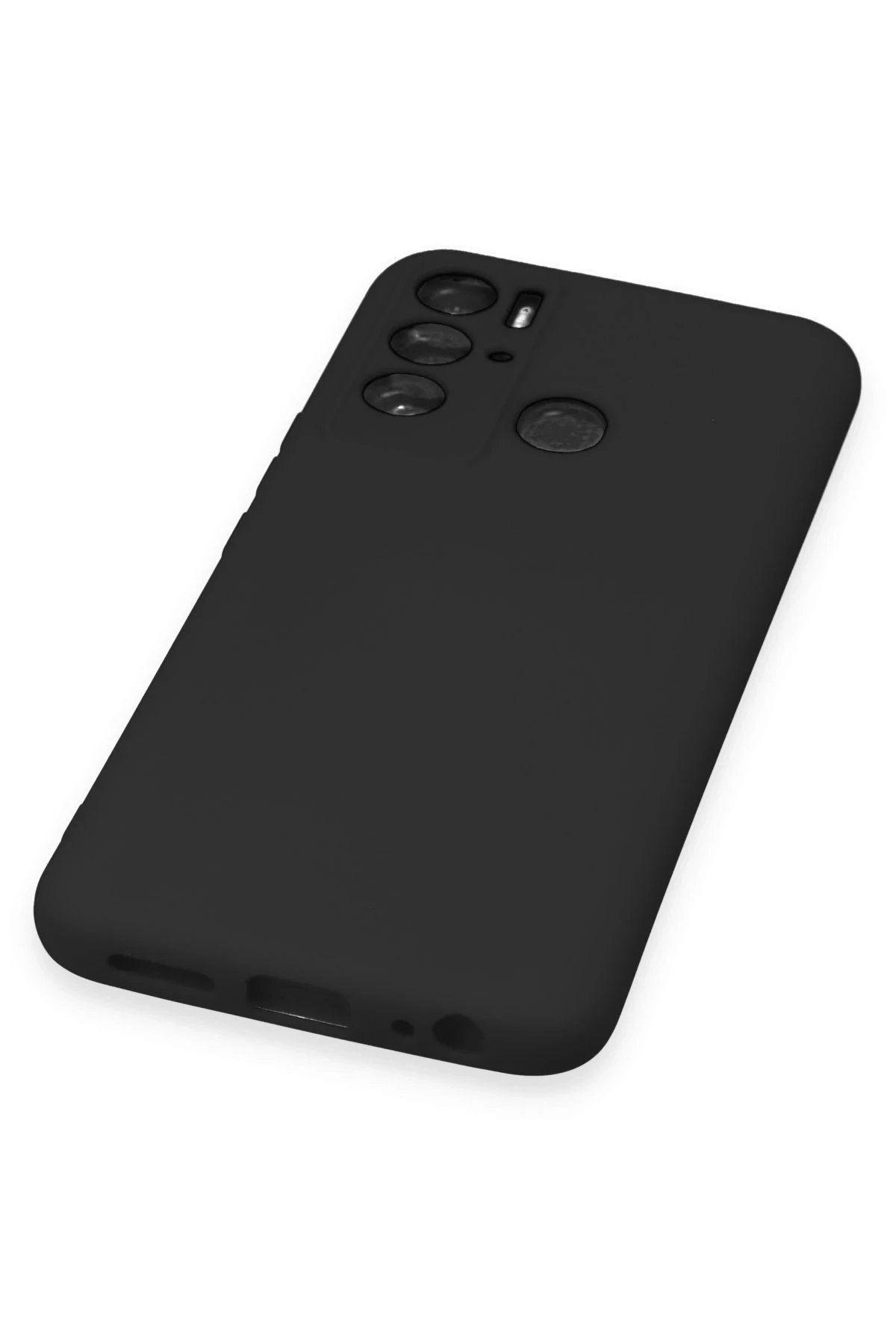 Newface Tecno Pova Neo Kılıf Nano içi Kadife Silikon - Siyah