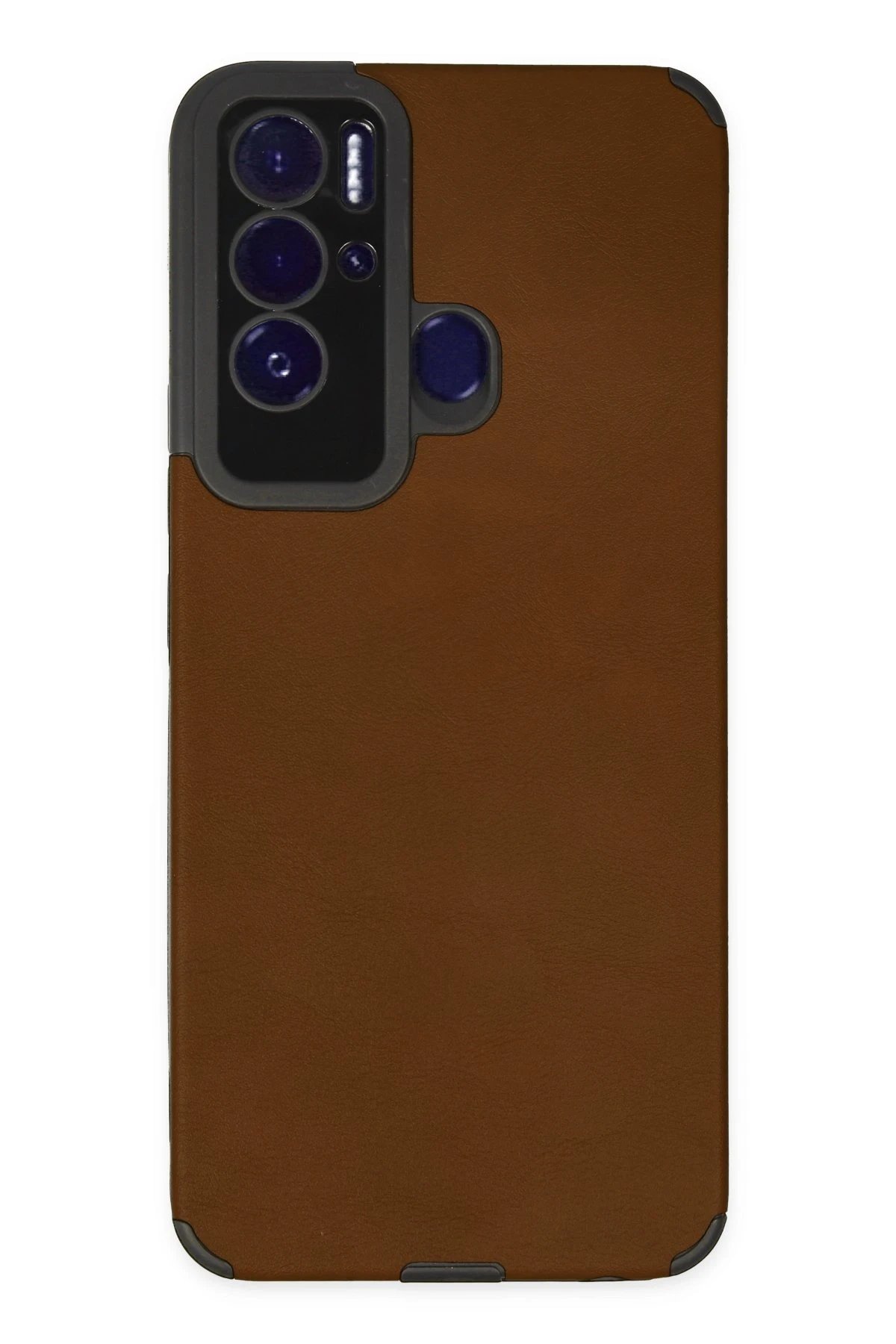 Newface Tecno Pova Neo Kılıf Loop Deri Silikon - Kahverengi