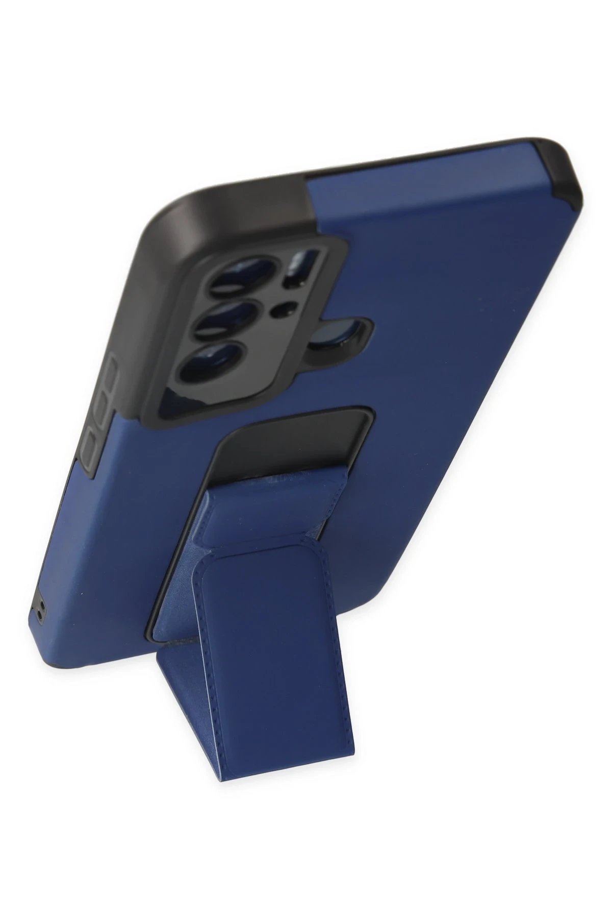 Newface Tecno Pova Neo Kılıf Mega Standlı Silikon - Mavi