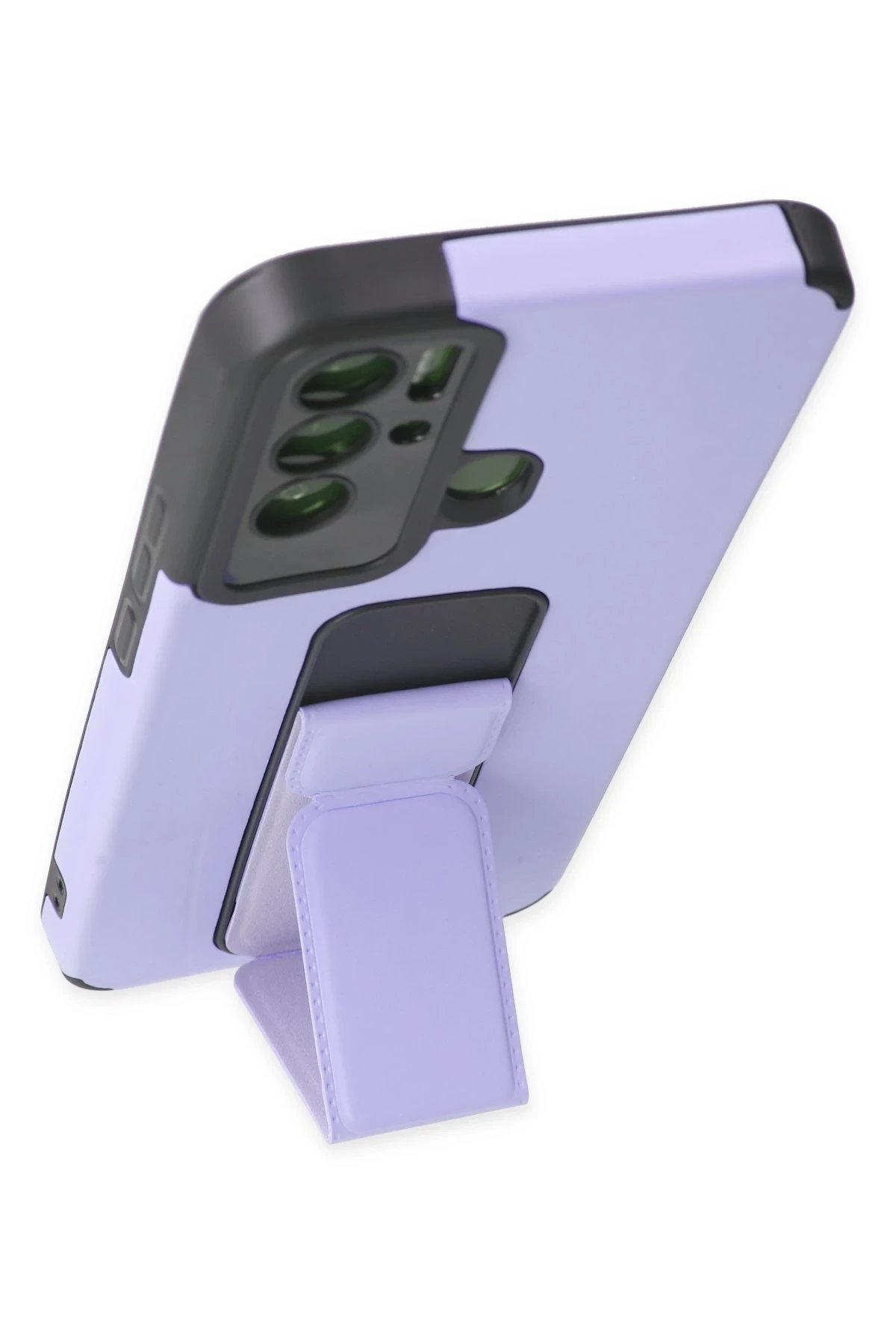 Newface Tecno Pova Neo Kılıf Mega Standlı Silikon - Lila